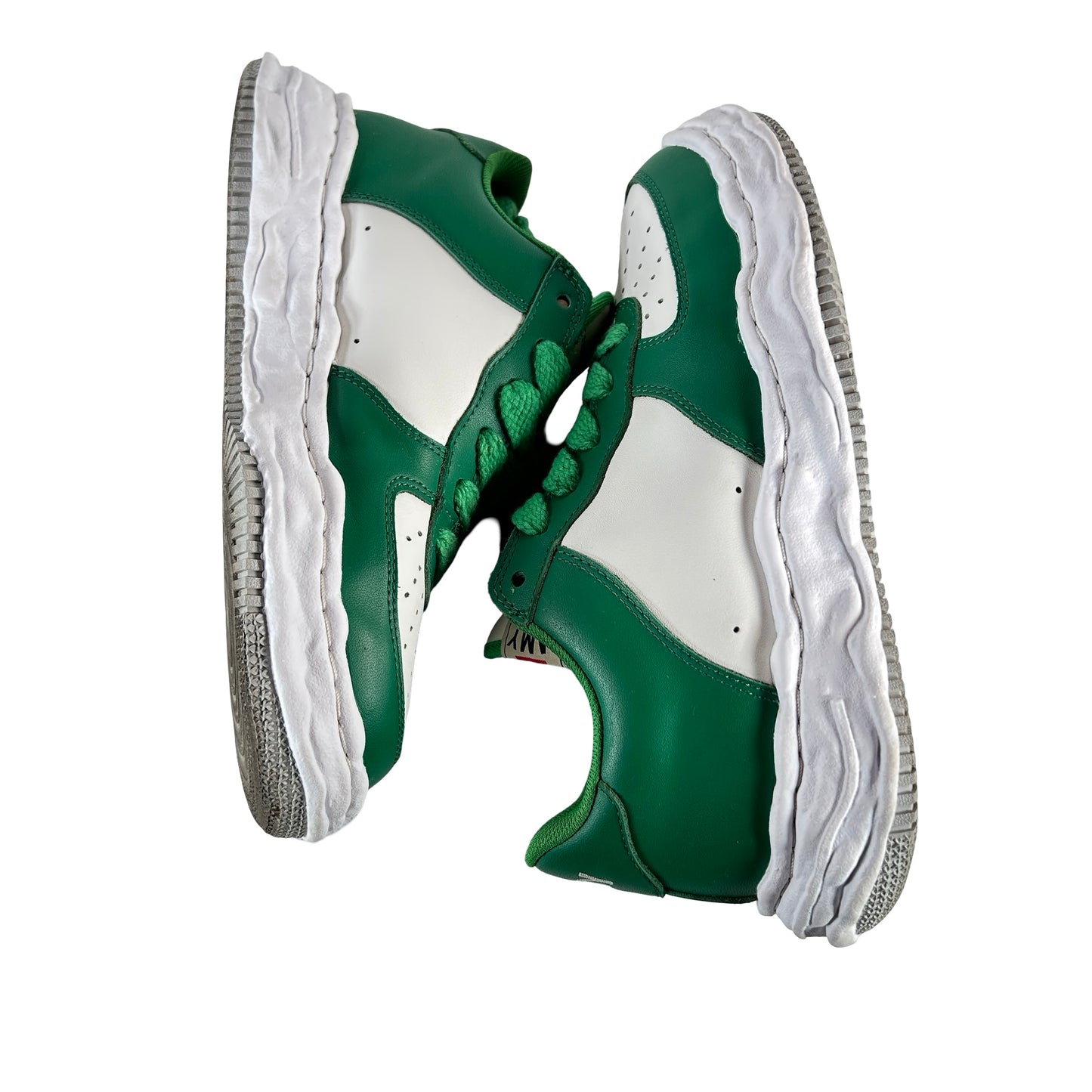 A08FW706 Maison Mihara Yasuhiro Wayne OG Sole Leather Low Green White [USED] - 42 (Used)