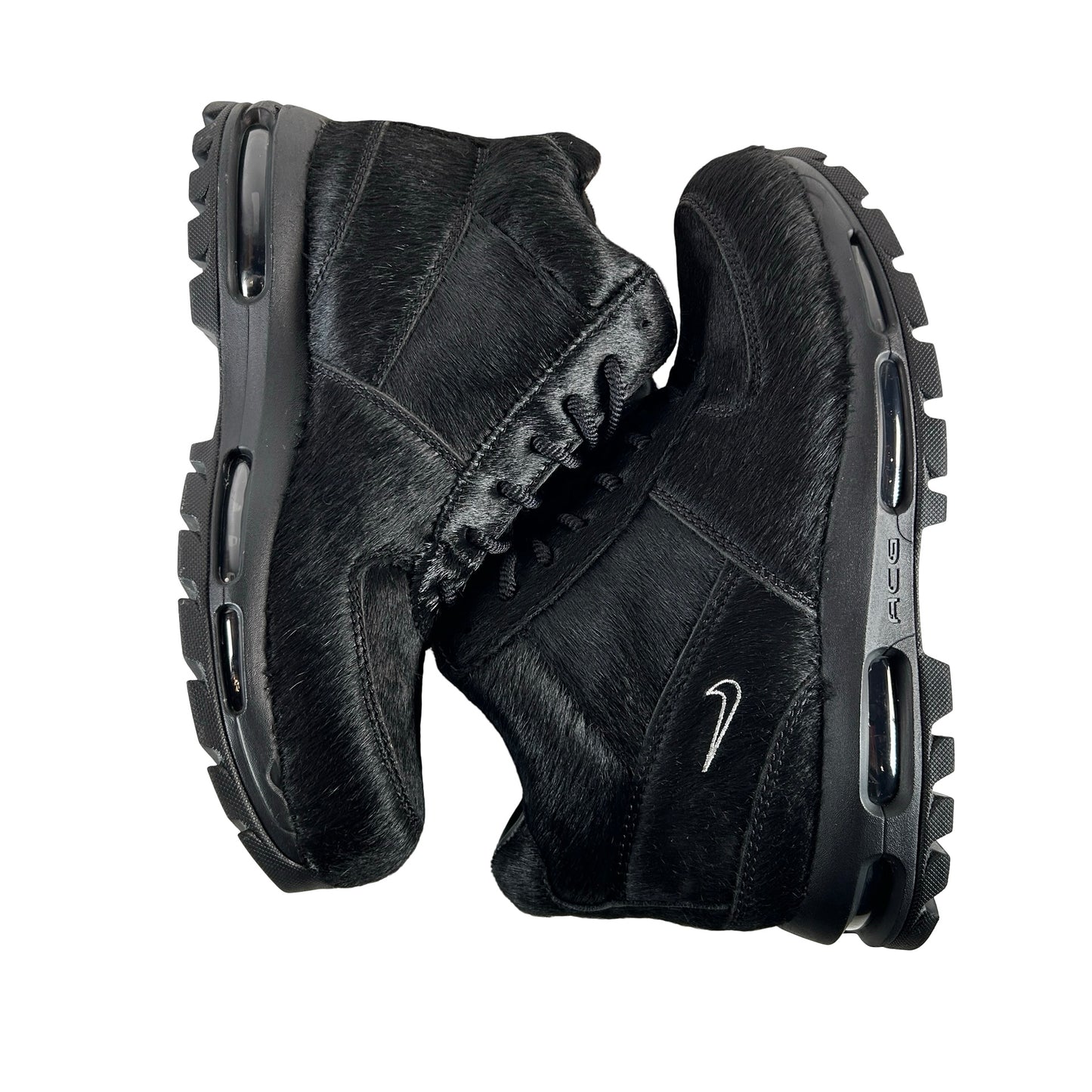 IO4635 001 Nike Air Max Goadome Black Pony Hair [USED] - 9.5 M (Used) (No Box)