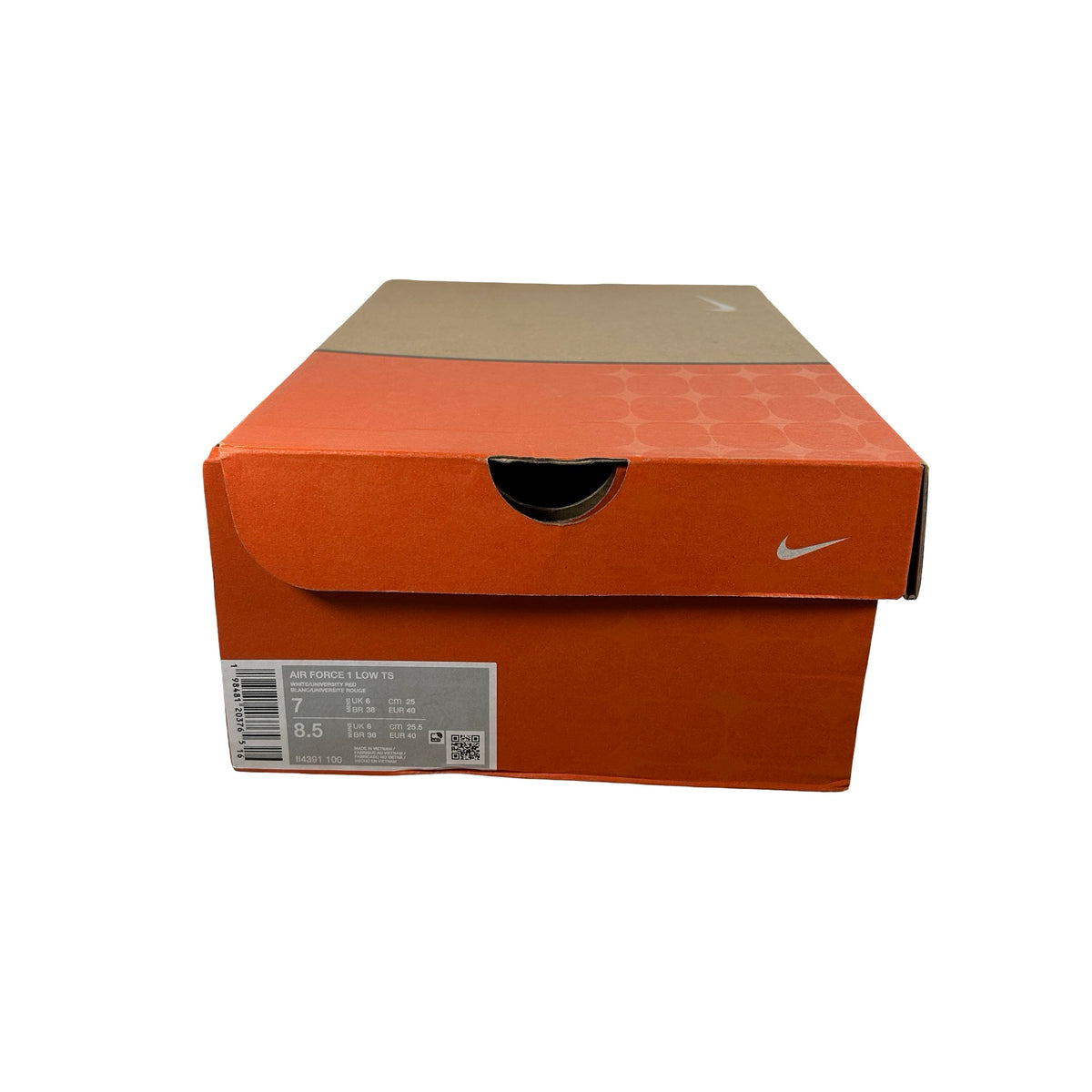 II4391 100 Nike Air Force 1 Low QS Terror Squad White University Red [USED] - 7 M (Used)