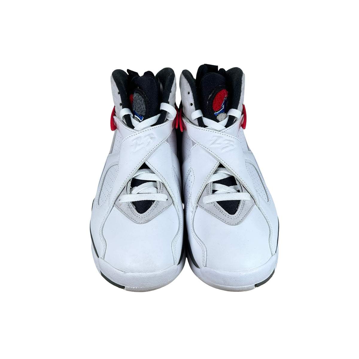305381 100 Jordan 8 Retro White True Red (2025) [USED] - 9 M (Used) (No Box)