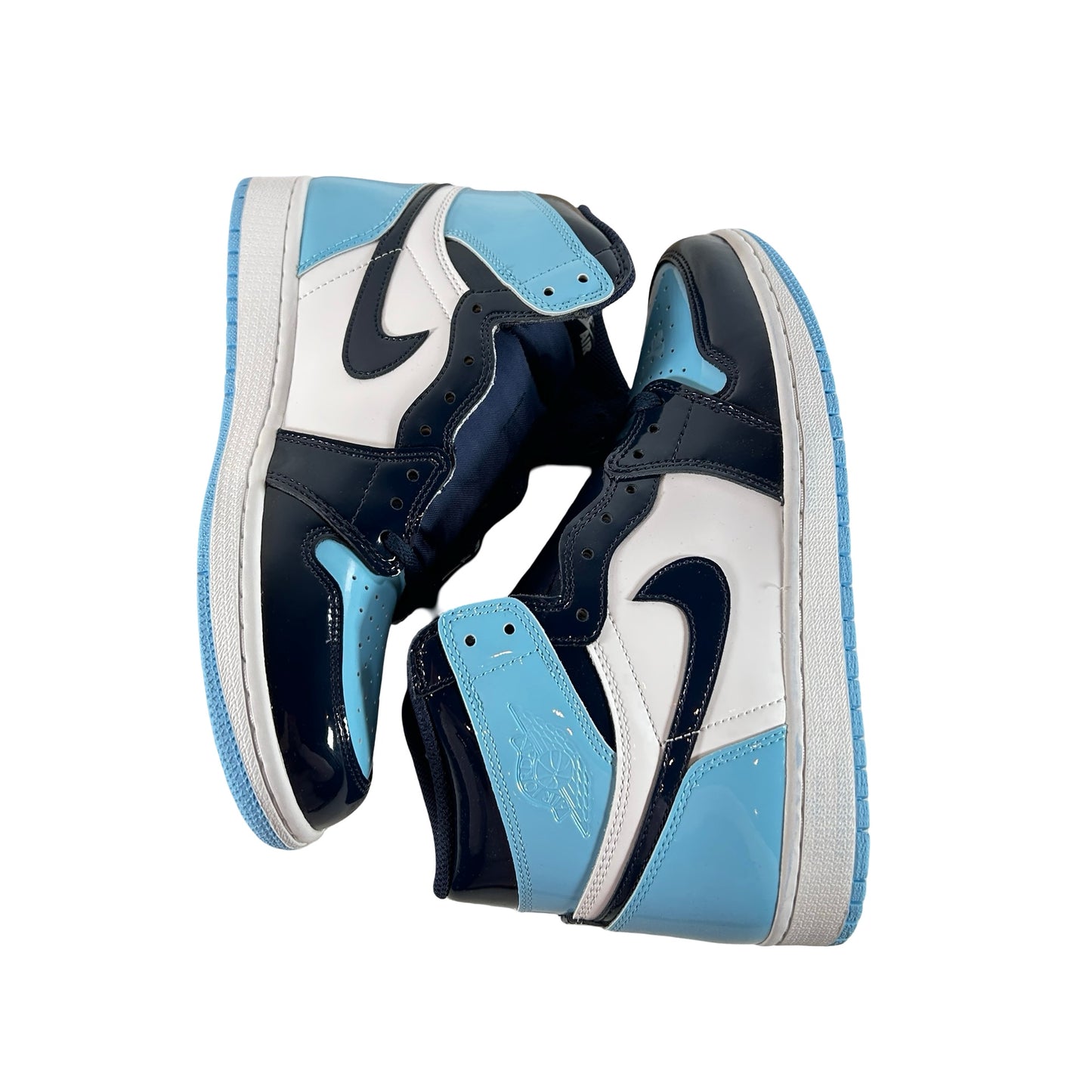 CD0461 401 Air Jordan 1 Retro High UNC Patent (Women's) - 9 W (Dye On Midsole)