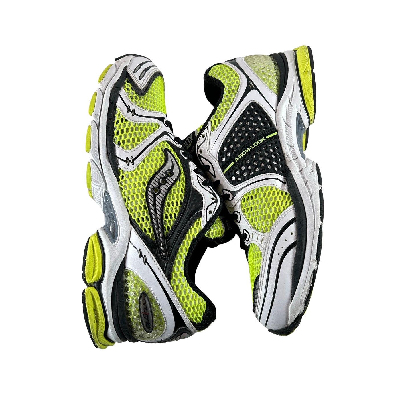 S70704-6 Saucony ProGrid Triumph 4 Yellow Silver [USED] - 9 M (Used)