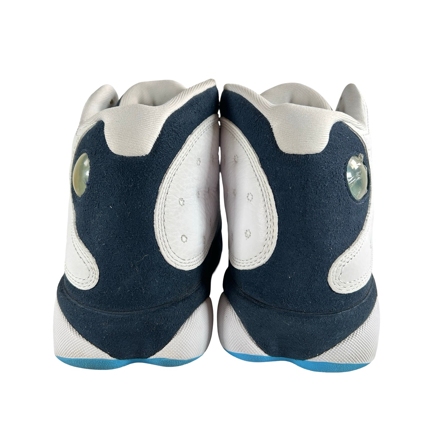 414571 144 Jordan 13 Retro Obsidian Powder Blue White [USED] - 9.5 M (Used) (Replace Box)