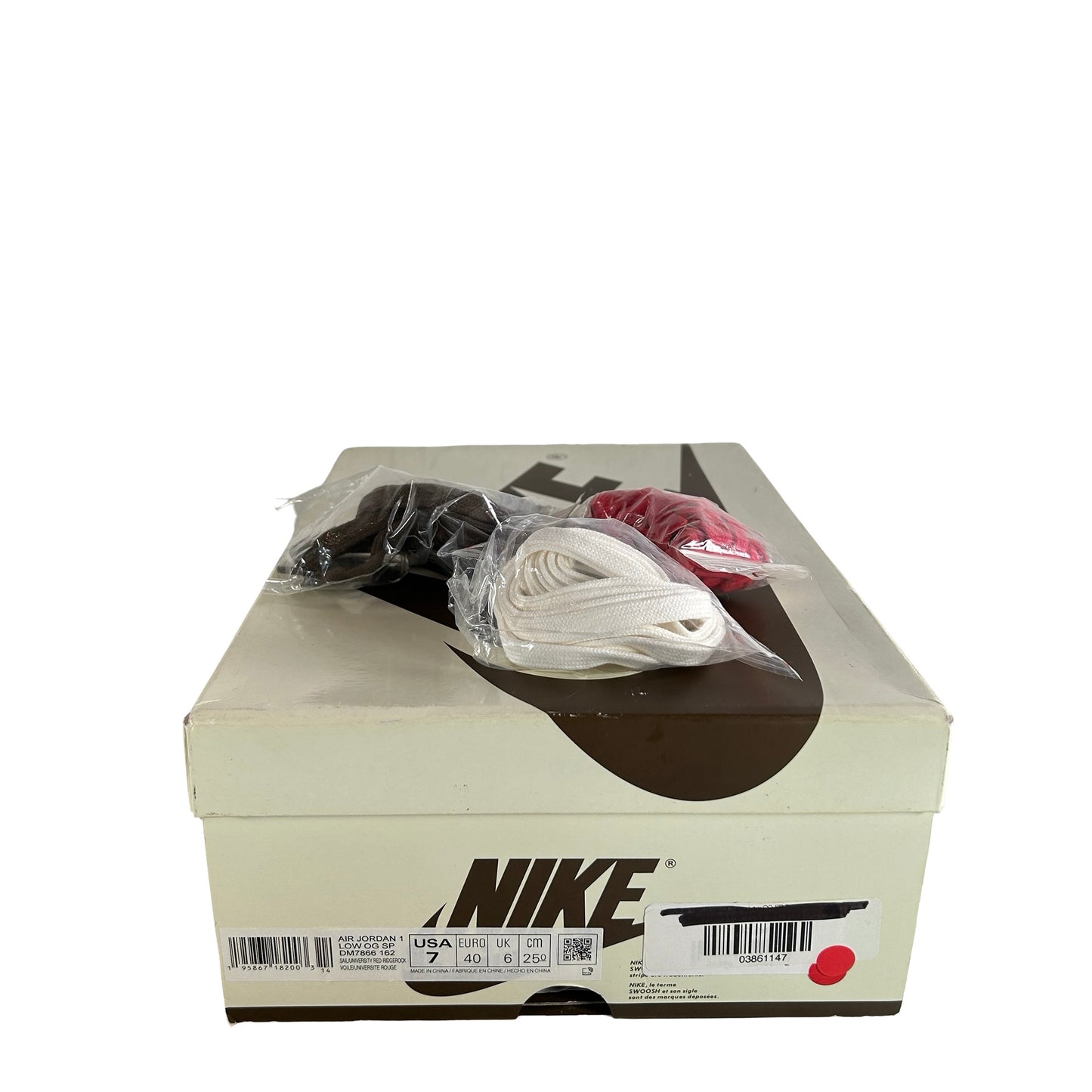 DM7866 162 Jordan 1 Retro Low OG SP Travis Scott Reverse Mocha [USED] - 7 M (Used)