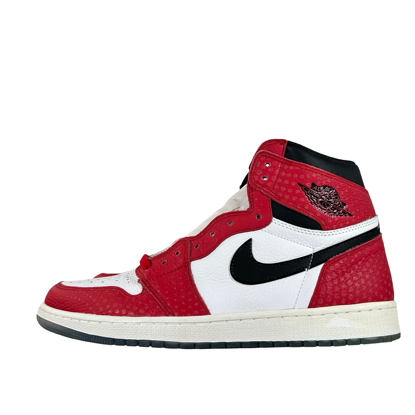 555088 602 Jordan 1 Retro High Spider-Man Origin Story - 13 M (Yellowing Soles) (Yellowing Midsoles)