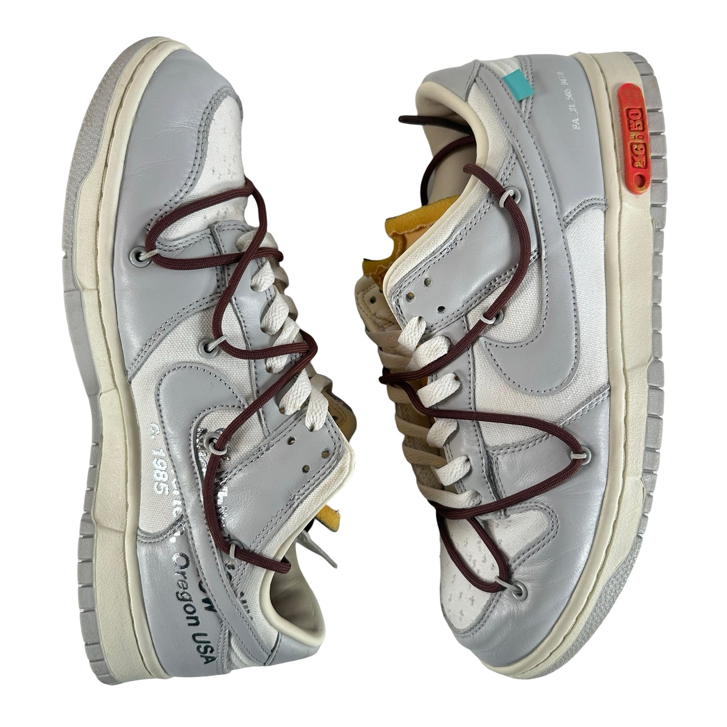 DM1602 102 Nike Dunk Low Off-White Lot 46 [USED] - 10 M (Used2)
