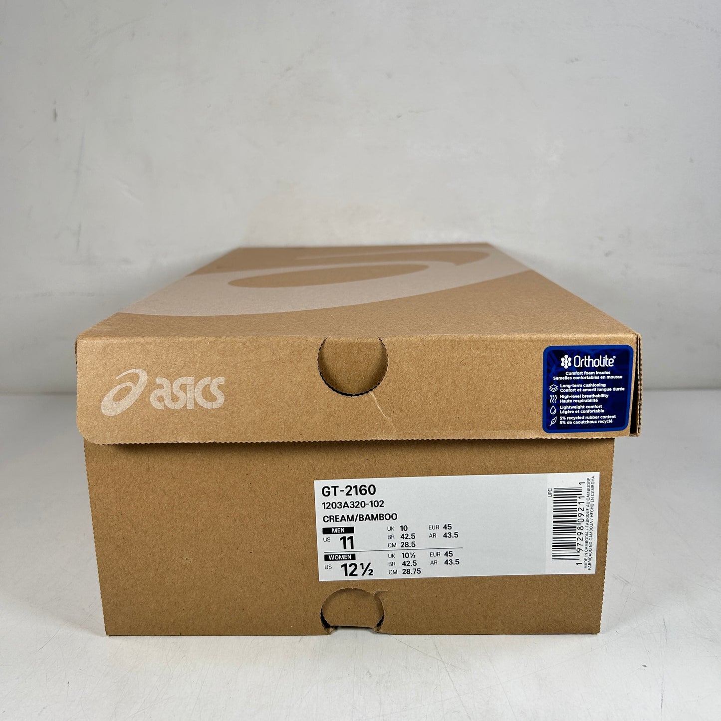 12O3A320 102 ASICS GT-2160 Cream Bamboo [USED] - 11 M (VNDS)
