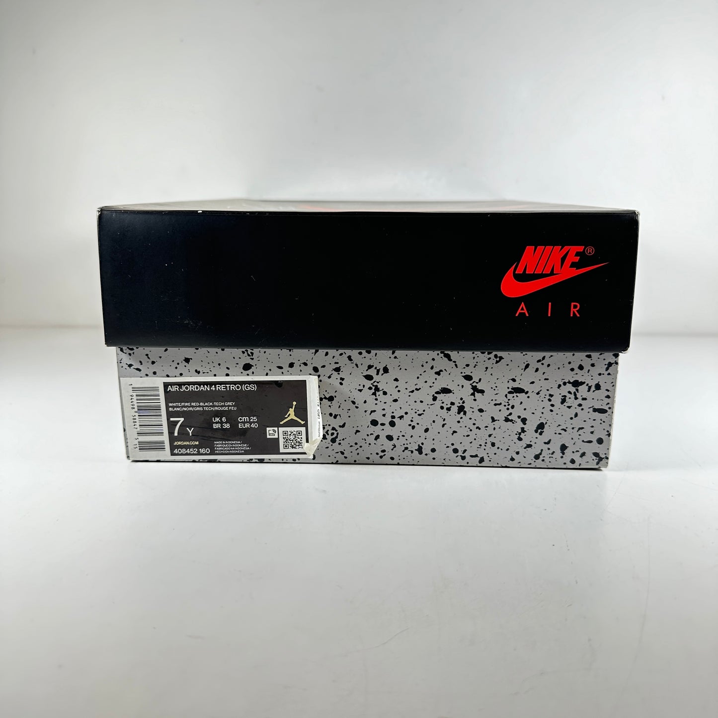408452 160 Jordan 4 Retro Fire Red (2020) (GS) [USED] - 7 Y (Used)