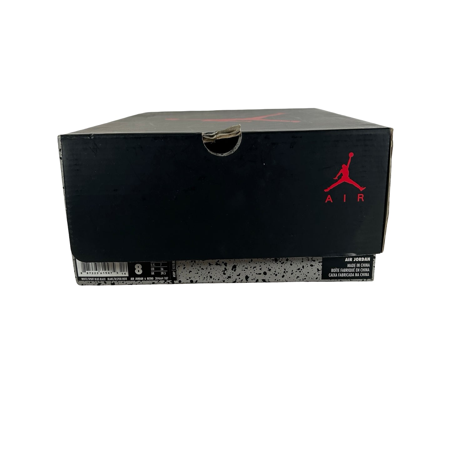 384664 107 Jordan 6 Retro Sport Blue (2014) [USED] - 8 M (Used)