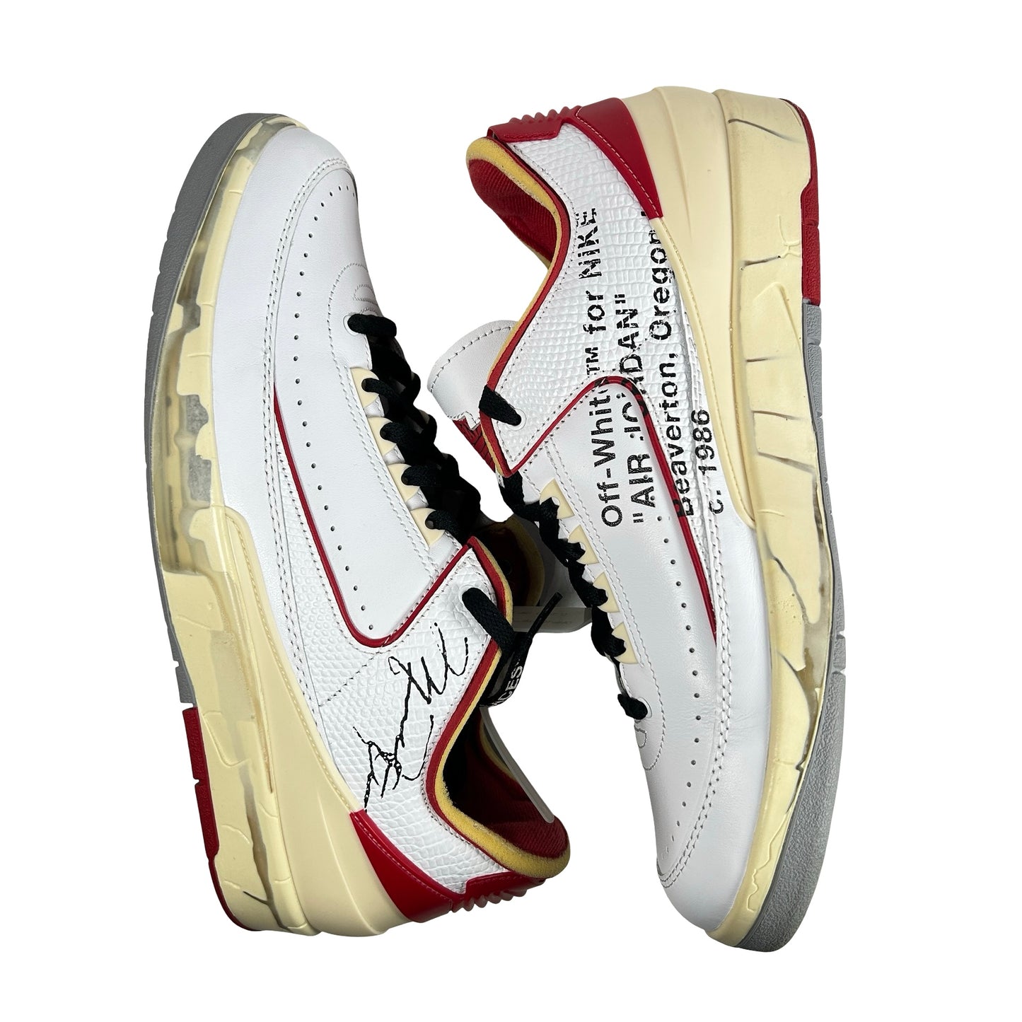 DJ4375 106 Jordan 2 Retro Low SP Off-White White Red [USED] - 11 M (VNDS)