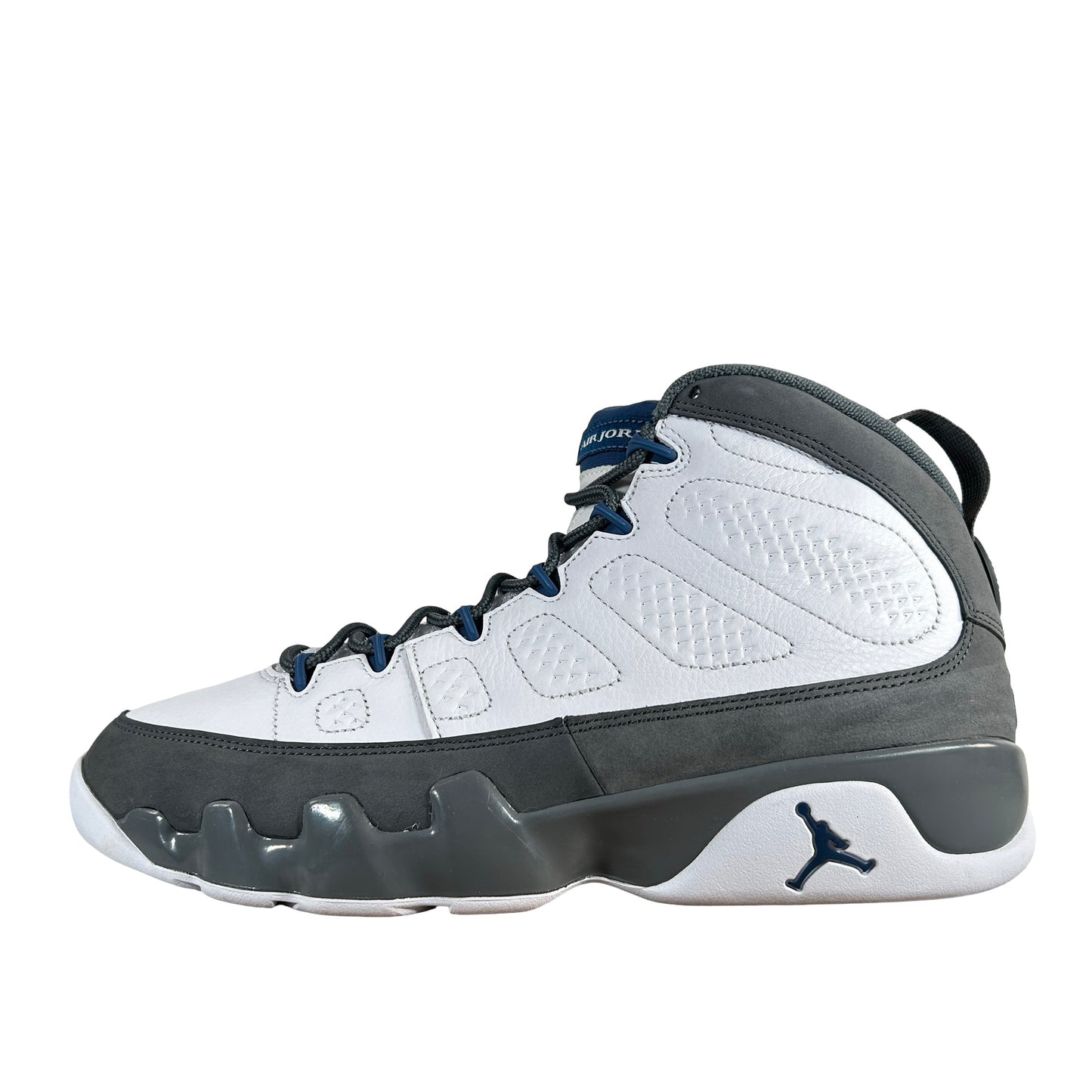 HV4794 100 Jordan 9 Retro Flint Grey French Blue (2026) [USED] - 10 M (Used)