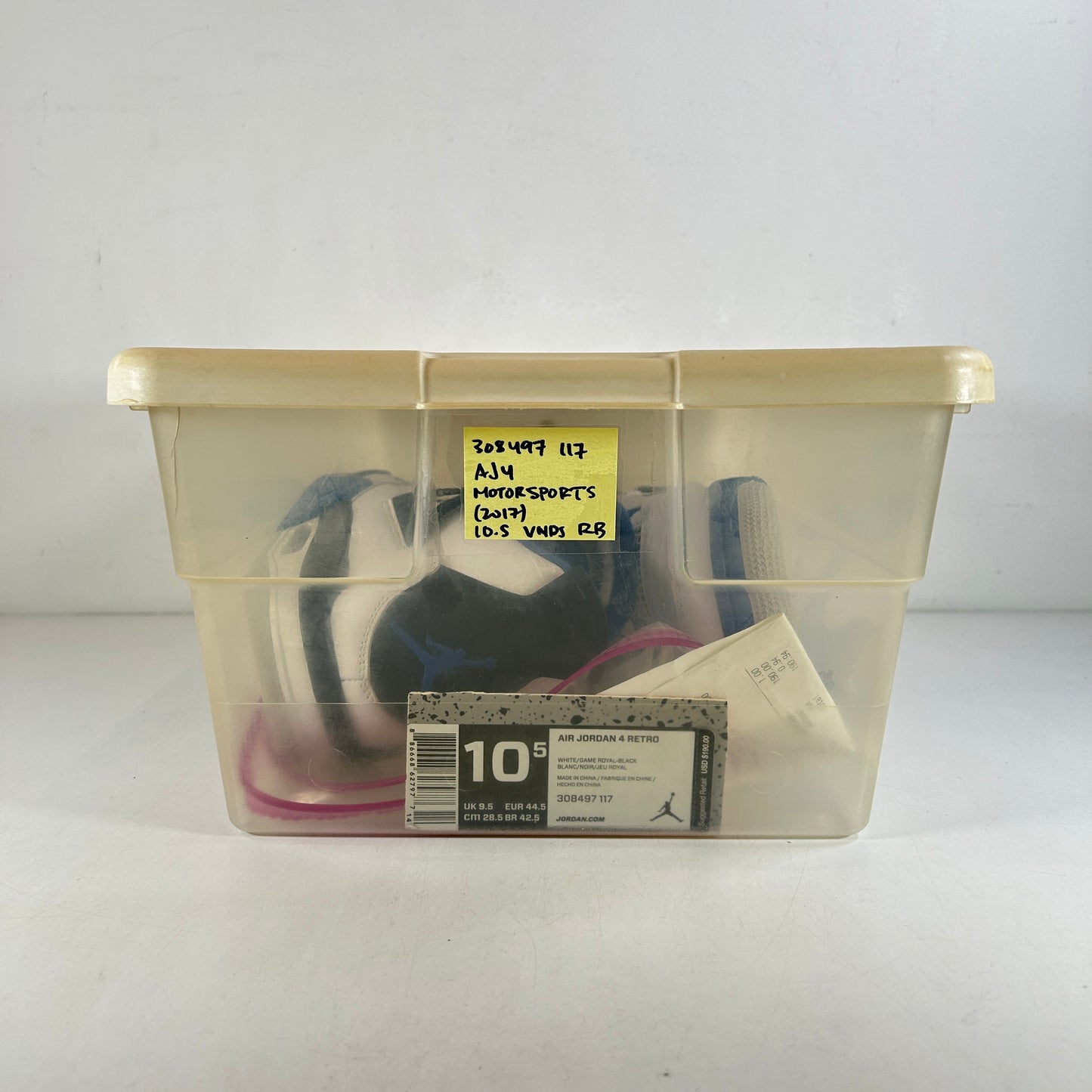 308497 117 Jordan 4 Retro Motorsports (2017) [USED] - 10.5 M (VNDS) (Replace Box)