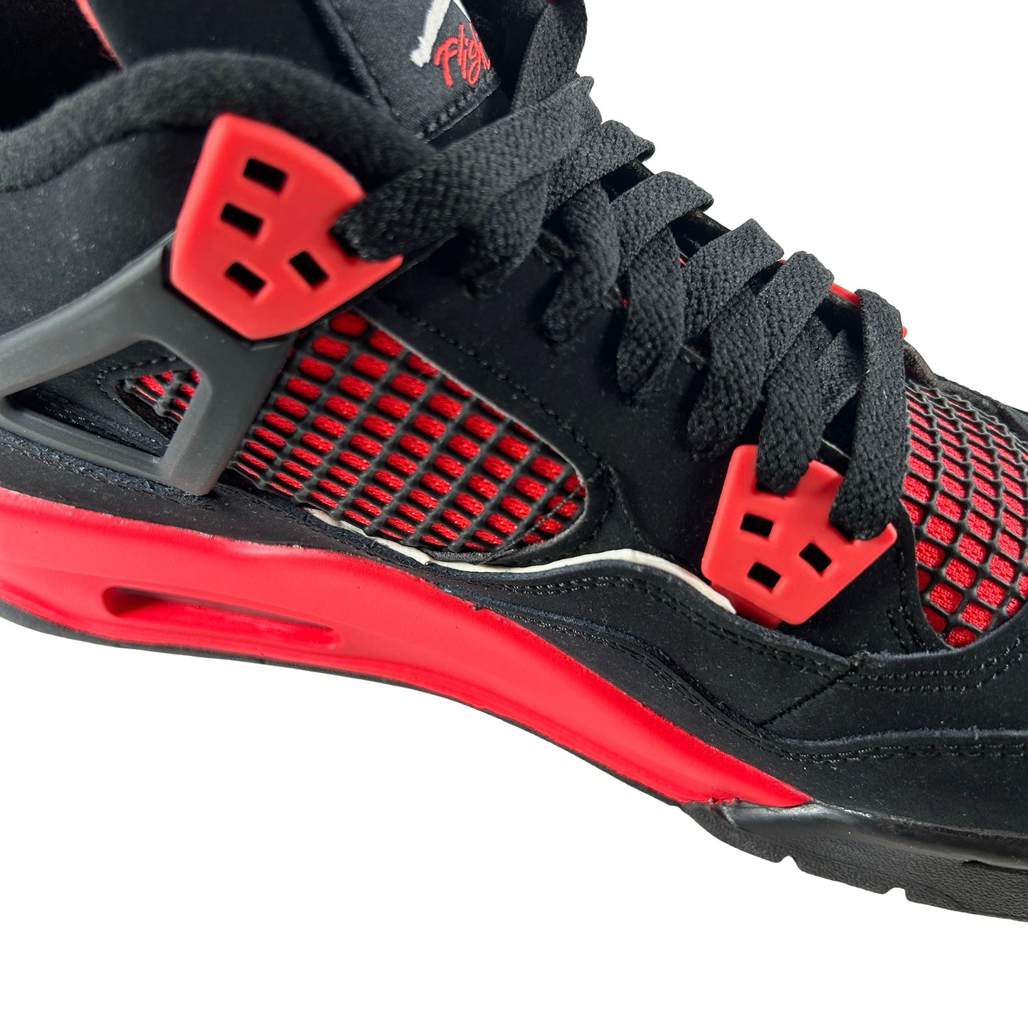 408452 016 Jordan 4 Retro Red Thunder (GS) [CONDITIONAL] - 7 Y (Factory Defect Left Foot)