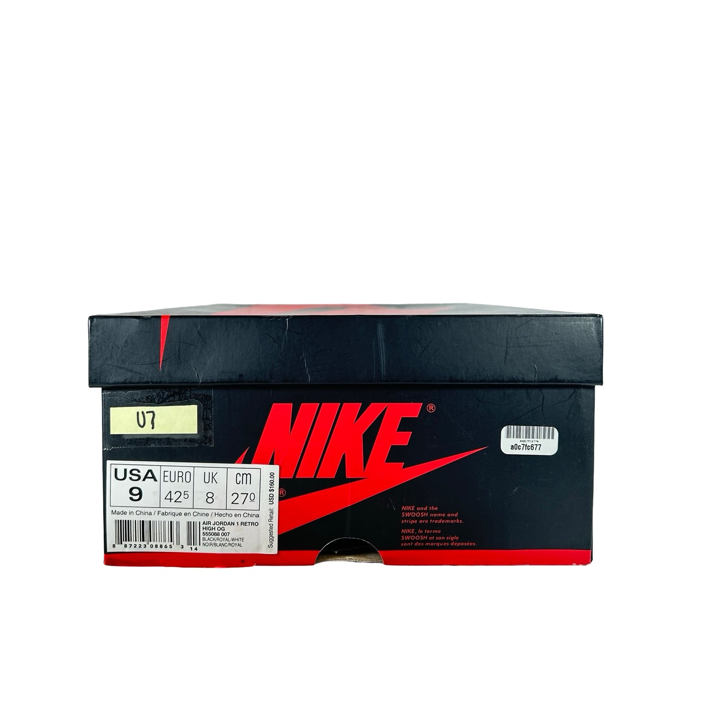 555088 007 Jordan 1 Royal (2017) [USED] - 9 M (Used7)