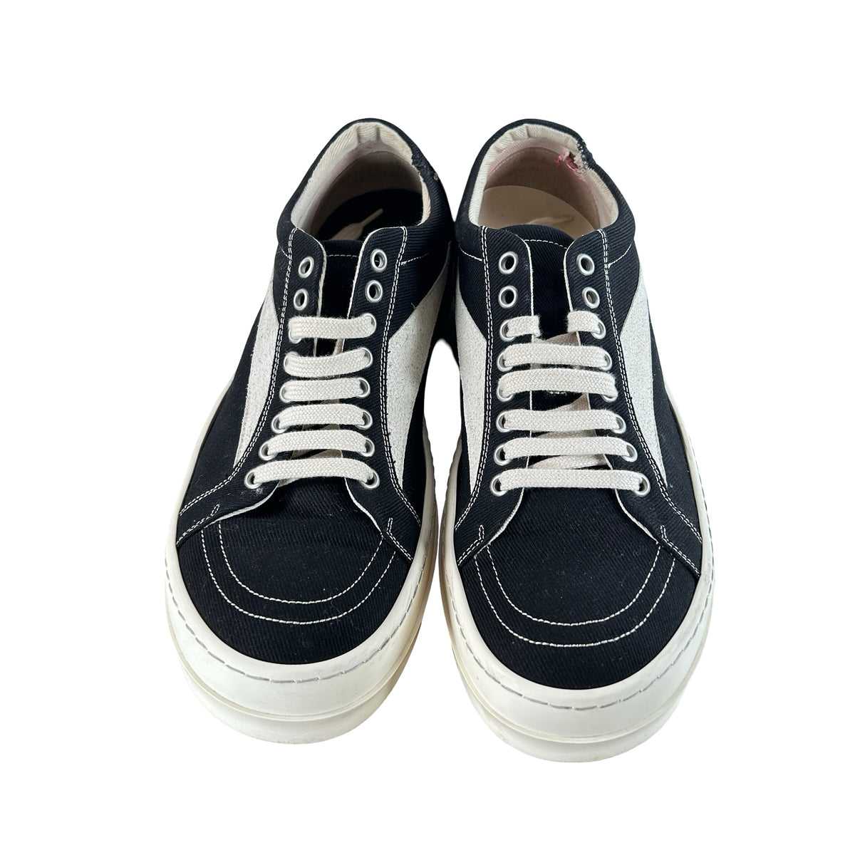 DU02C5803 DO 911 Rick Owens DRKSHDW Vintage Low Black Milk [USED] - EU 42 (Used)