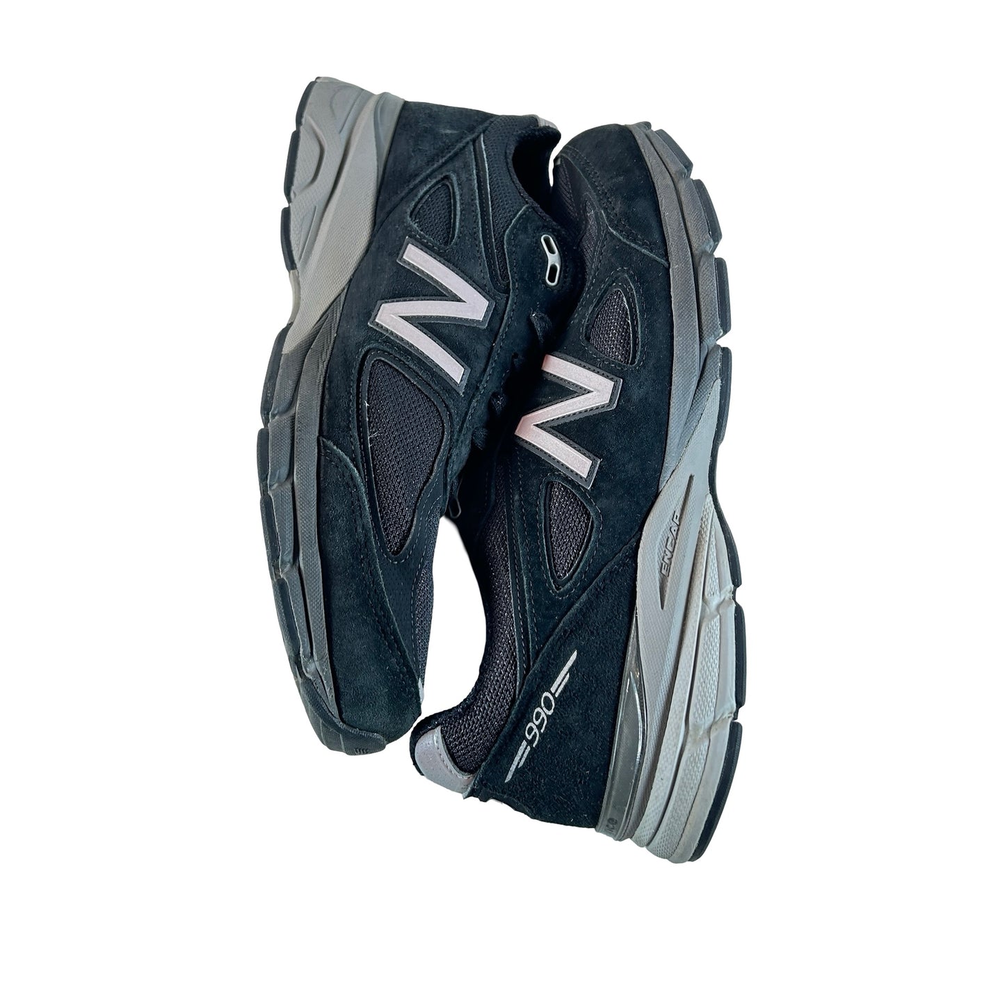 U990BL4 New Balance 990v4 MiUSA Black Silver [USED] - 12 M (Used) (No Box)