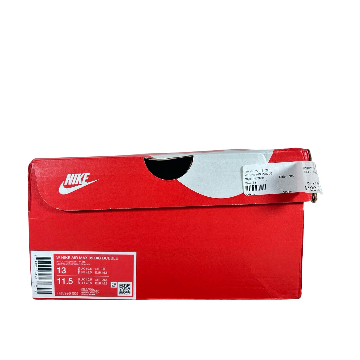 HJ5996 005 Nike Air Max 95 OG Big Bubble Fresh Mint (Women's) [USED] - 13 W (Used)