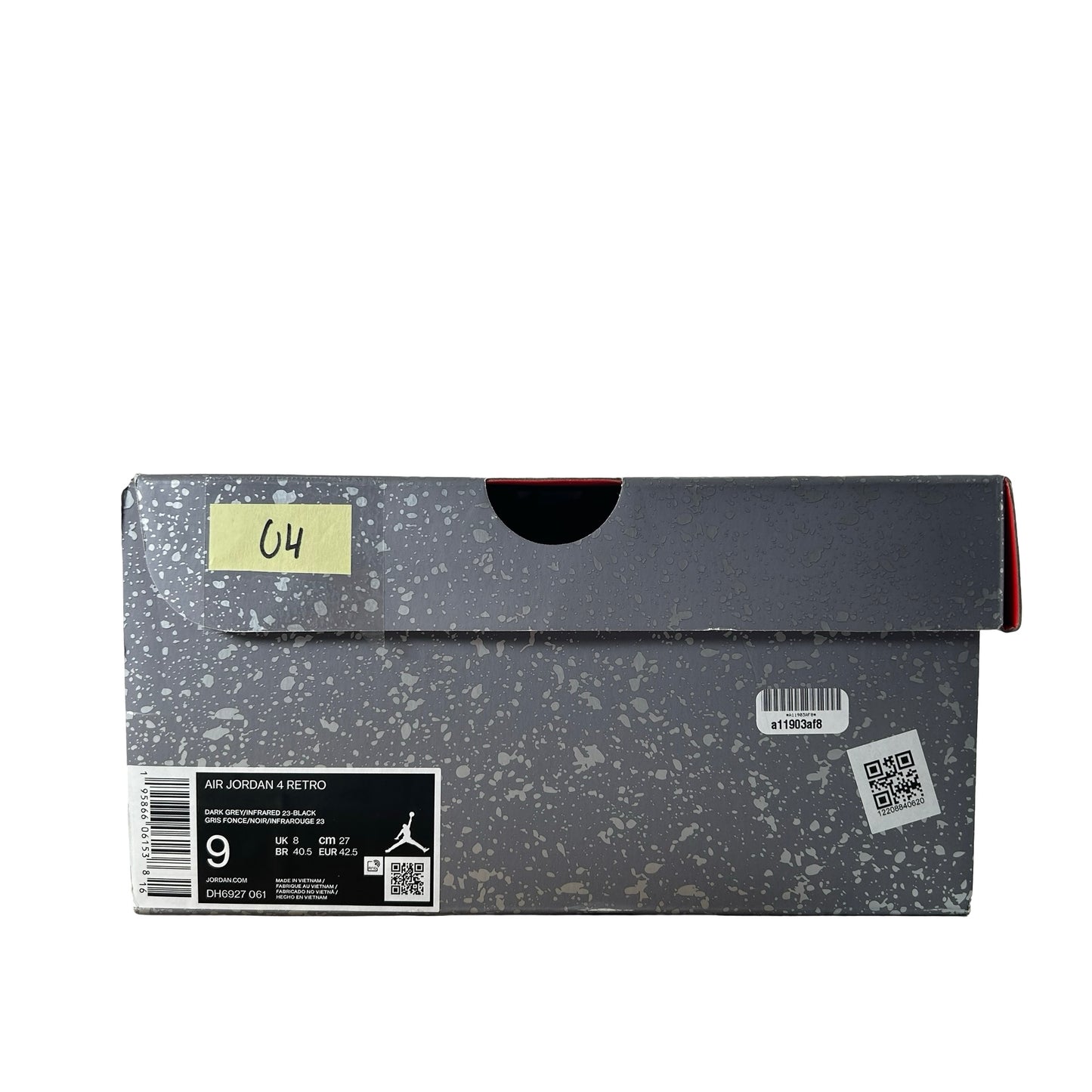 DH6927 061 Jordan 4 Retro Infrared [USED] - 9 M (Used4)