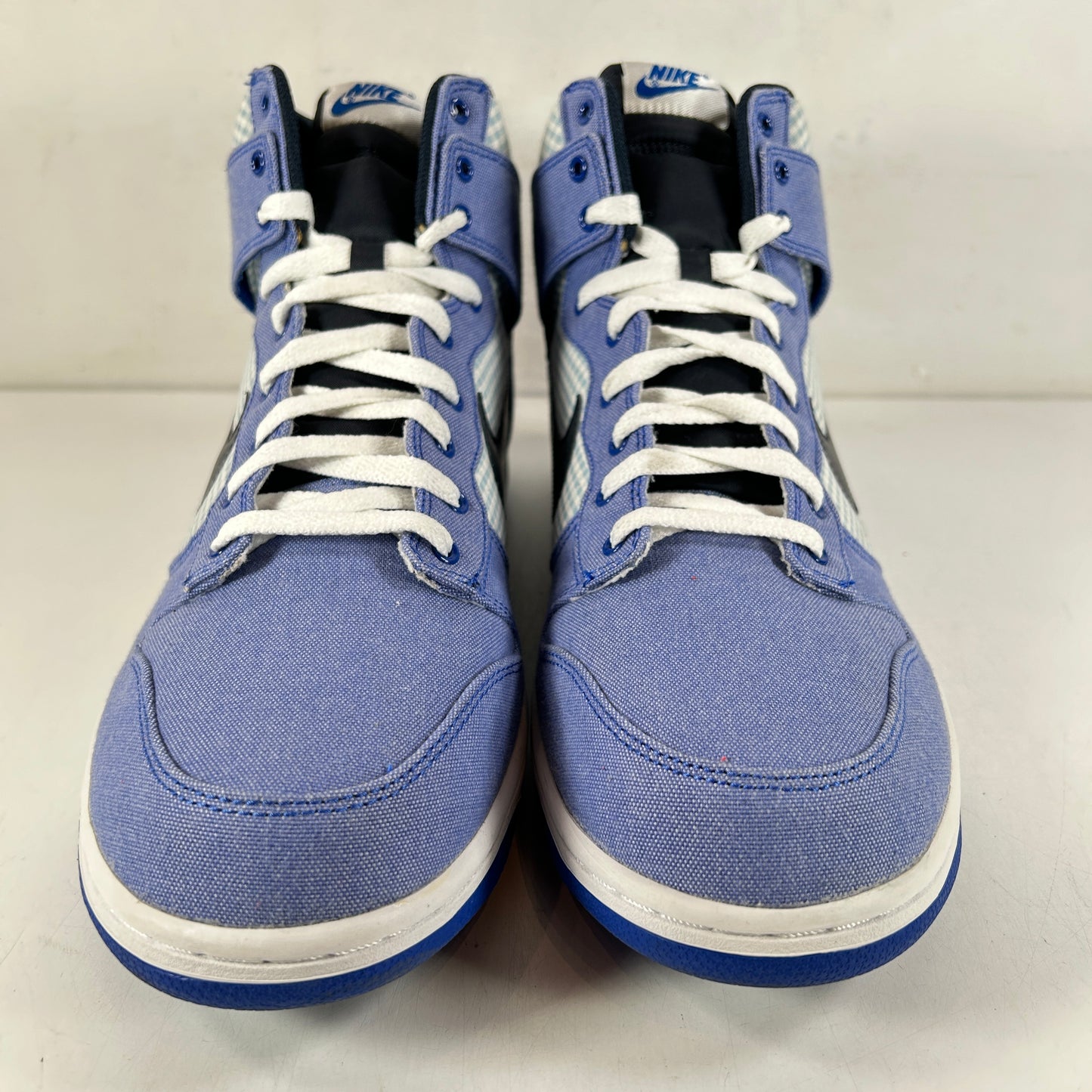 344648 400 Nike Dunk High Lyon Blue Gingham [USED] - 14 M (Used) (No Box)