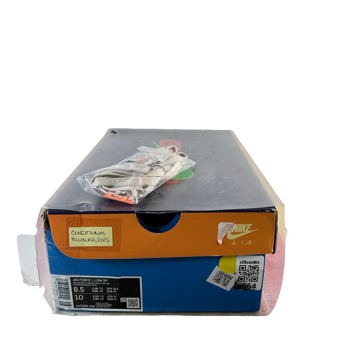 DV5255 400 Nike Air Force 1 Low SP UNDFTD Multi-Patent [CONDITIONAL] - 8.5 M (Yellowing Soles)