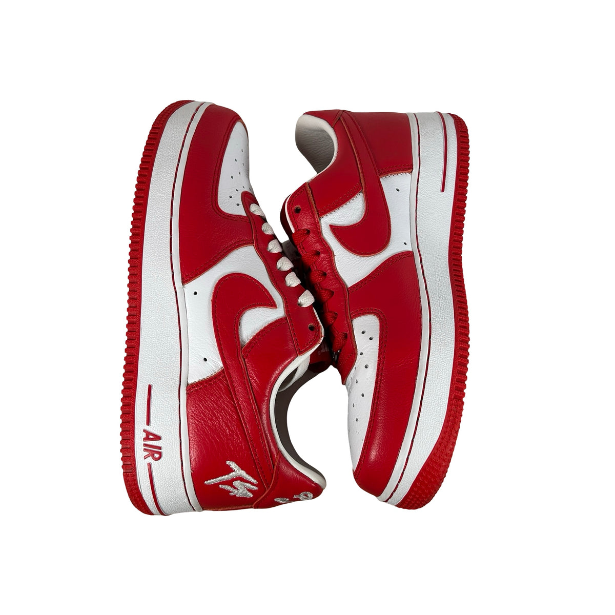 II4391 100 Nike Air Force 1 Low QS Terror Squad White University Red [USED] - 7 M (Used)