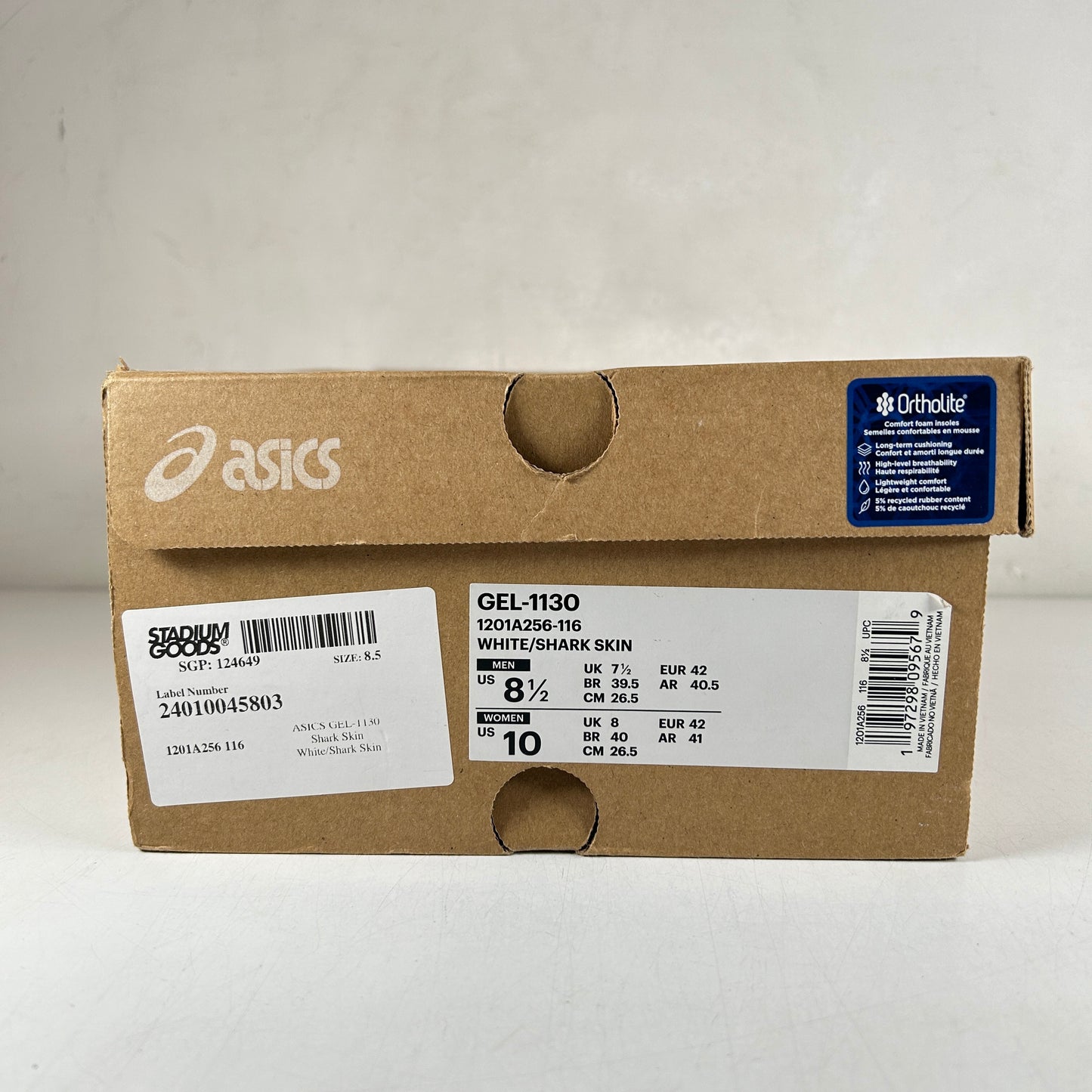 1201A256 116 ASICS Gel-1130 White Shark Skin [USED] - 8.5 M (Used)