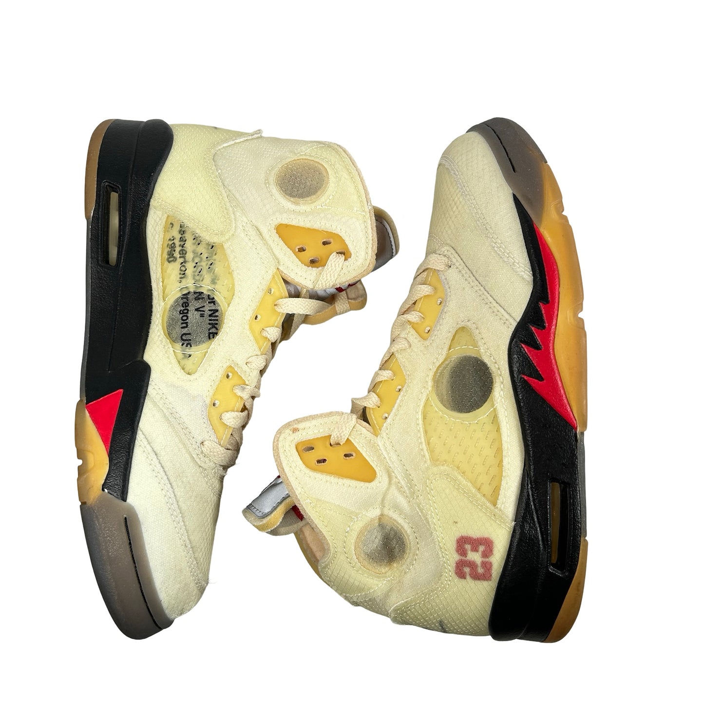 DH8565 100 Jordan 5 Retro Off-White Sail [USED] - 7.5 M (Used2)