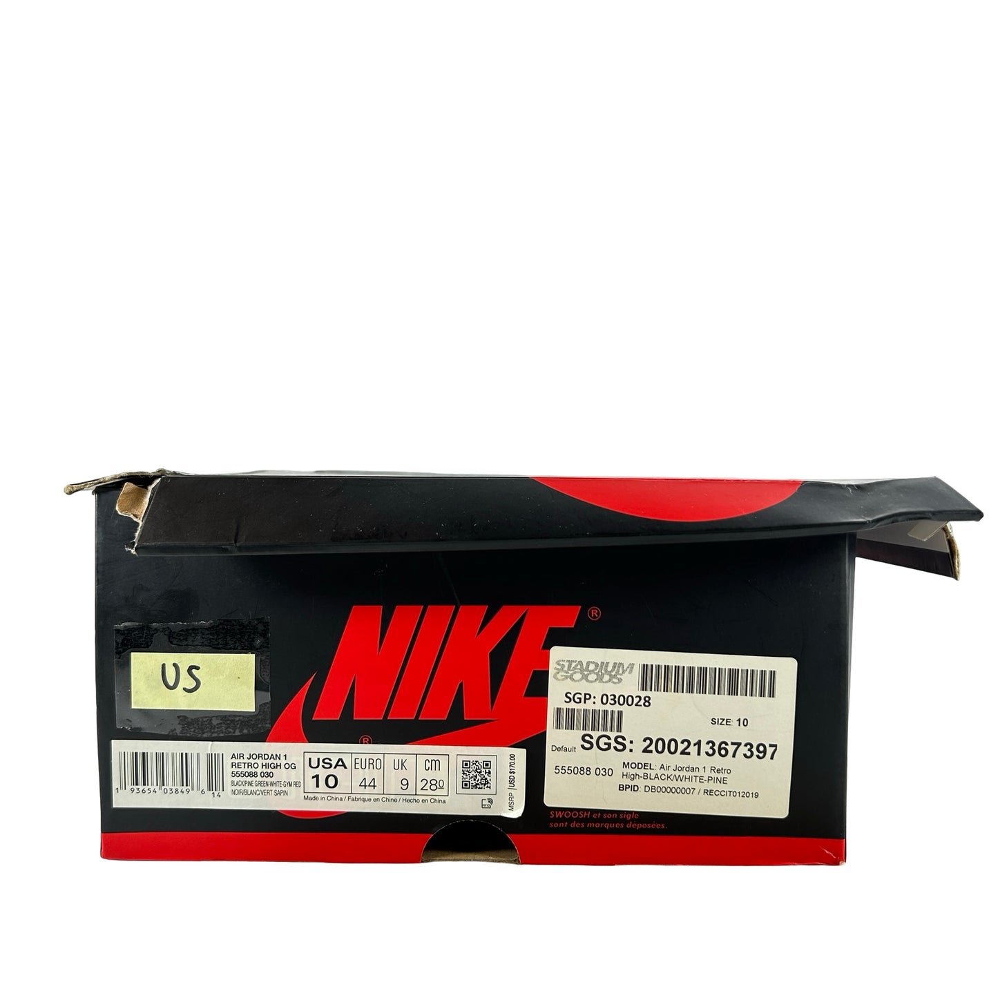 555088 030 Jordan 1 Pine Green 2.0 [USED] - 10 M (Used5)