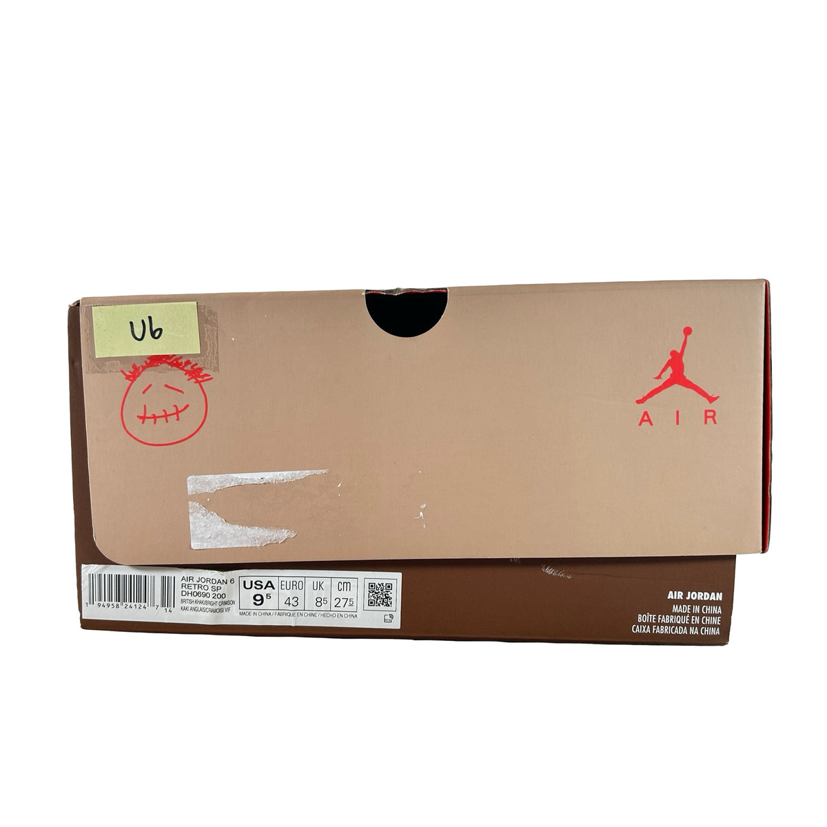 DH0690 200 Jordan 6 Retro Travis Scott British Khaki [USED] - 9.5 M (Used6)