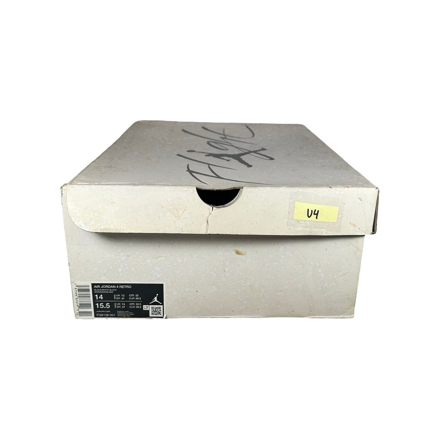 FQ8138 001  Jordan 4 Retro White Thunder [USED] - 14 M (Used4)