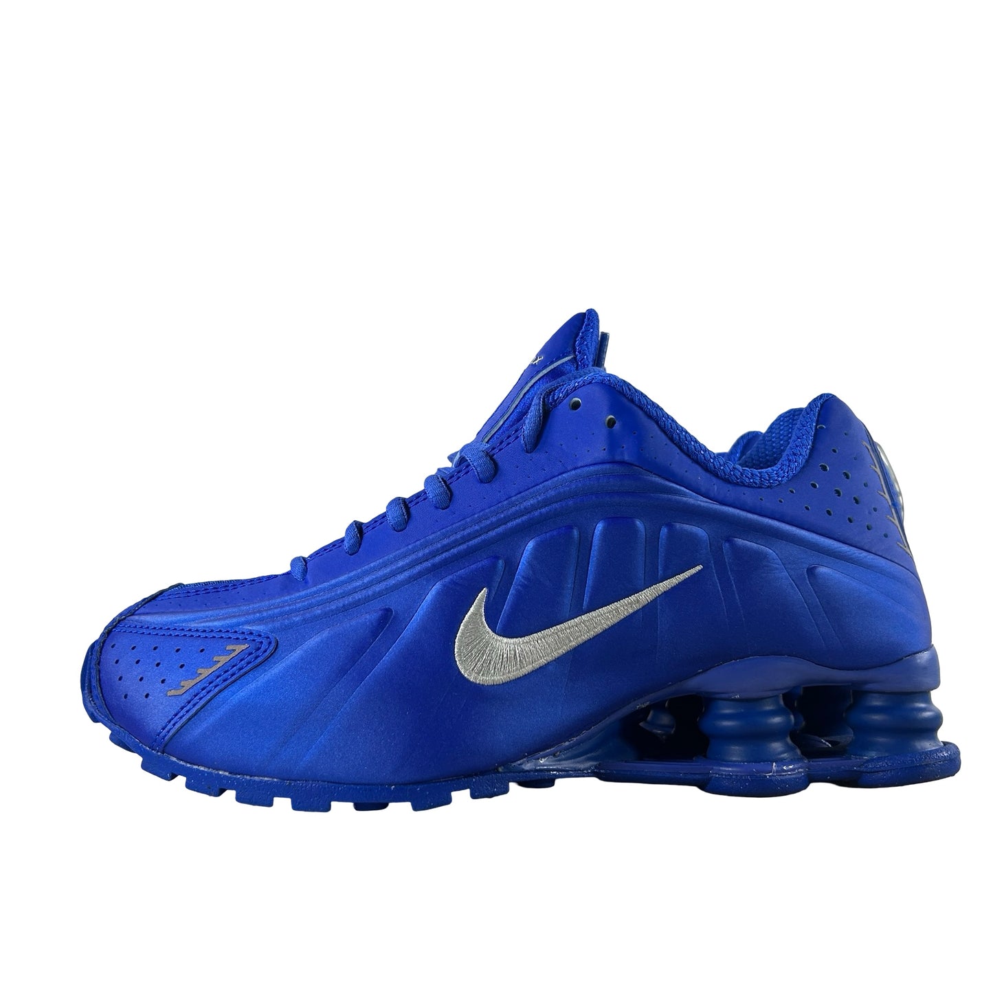 HJ7303 445 Nike Shox R4 Racer Blue Metallic Silver (Women's) [USED] - 6.5 W (Used) (No Box)