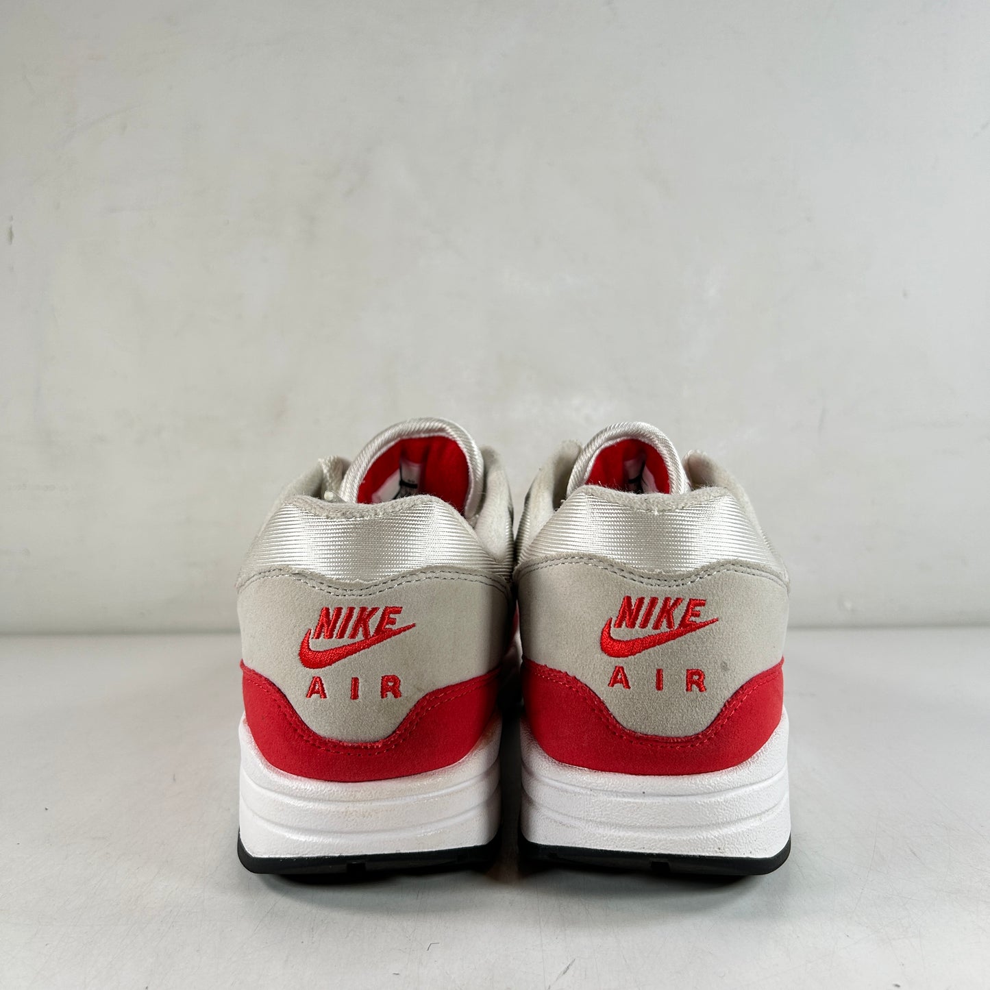 908375 103 Nike Air Max 1 Anniversary Red (2017/2018 Restock Pair) [USED] - 10 M (Used) (No Box)