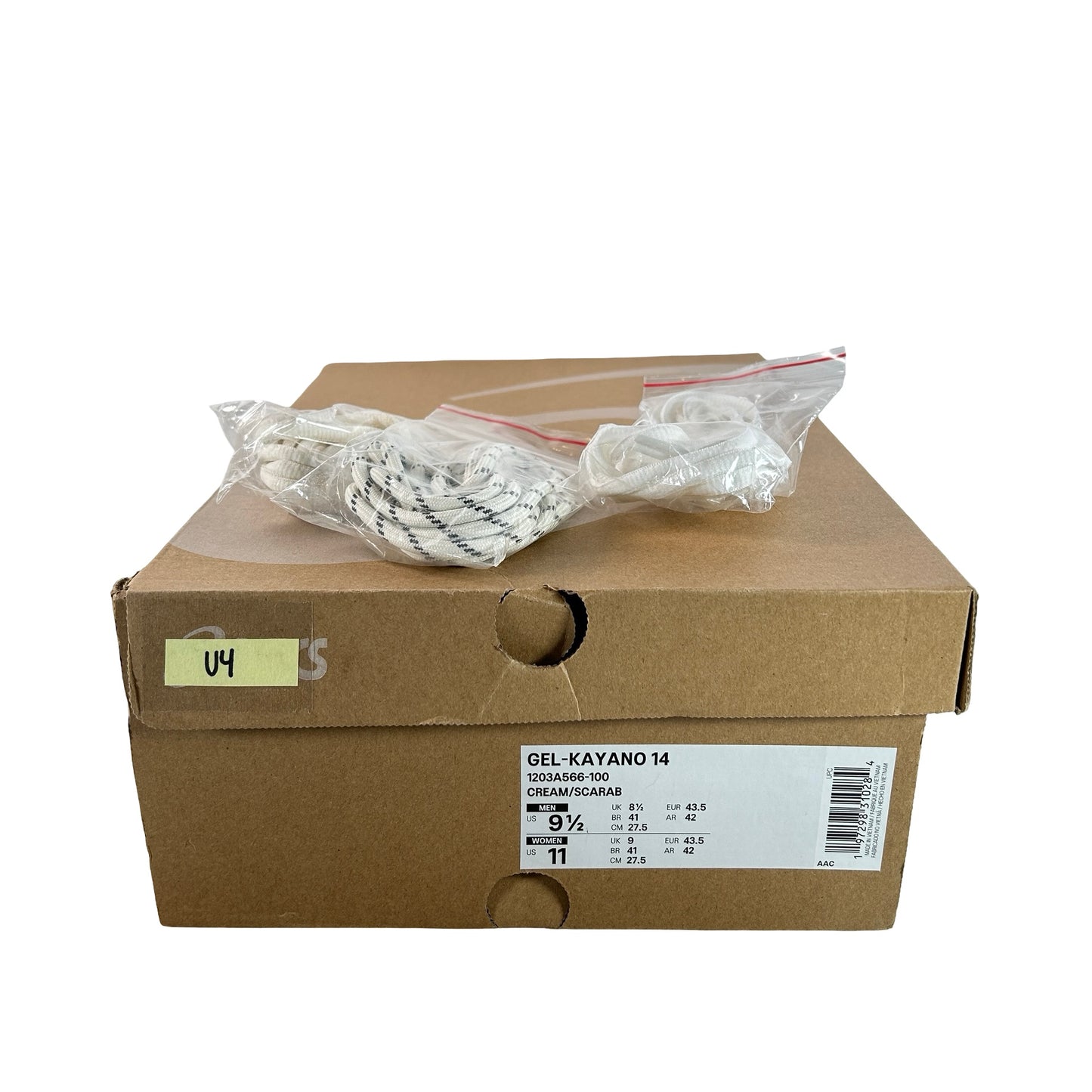 1203A566 100 ASICS Gel-Kayano 14 Kith Cream Scarab [USED] - 9.5 M (Used)