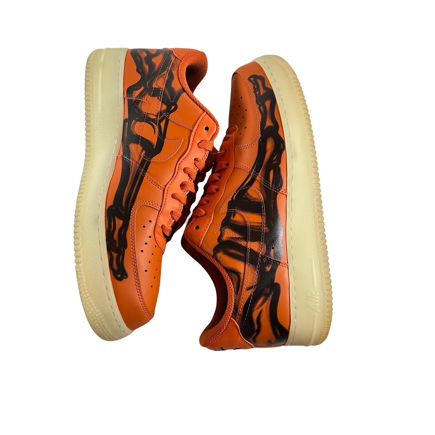 CU8067 800 Nike Air Force 1 Low Orange Skeleton Halloween [USED] - 10 M (Used)