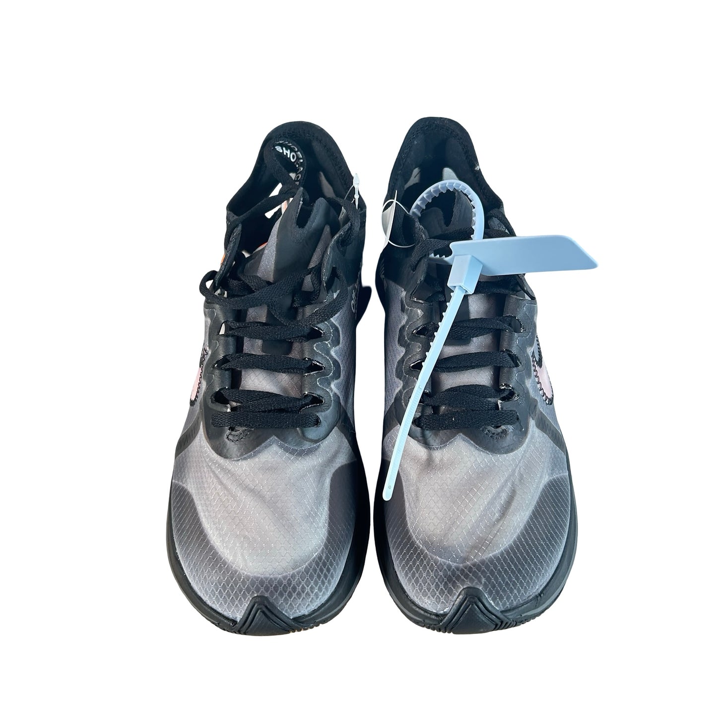 AJ4588 001 Nike Zoom Fly Off-White Black Silver - 6 M (Yellowing)