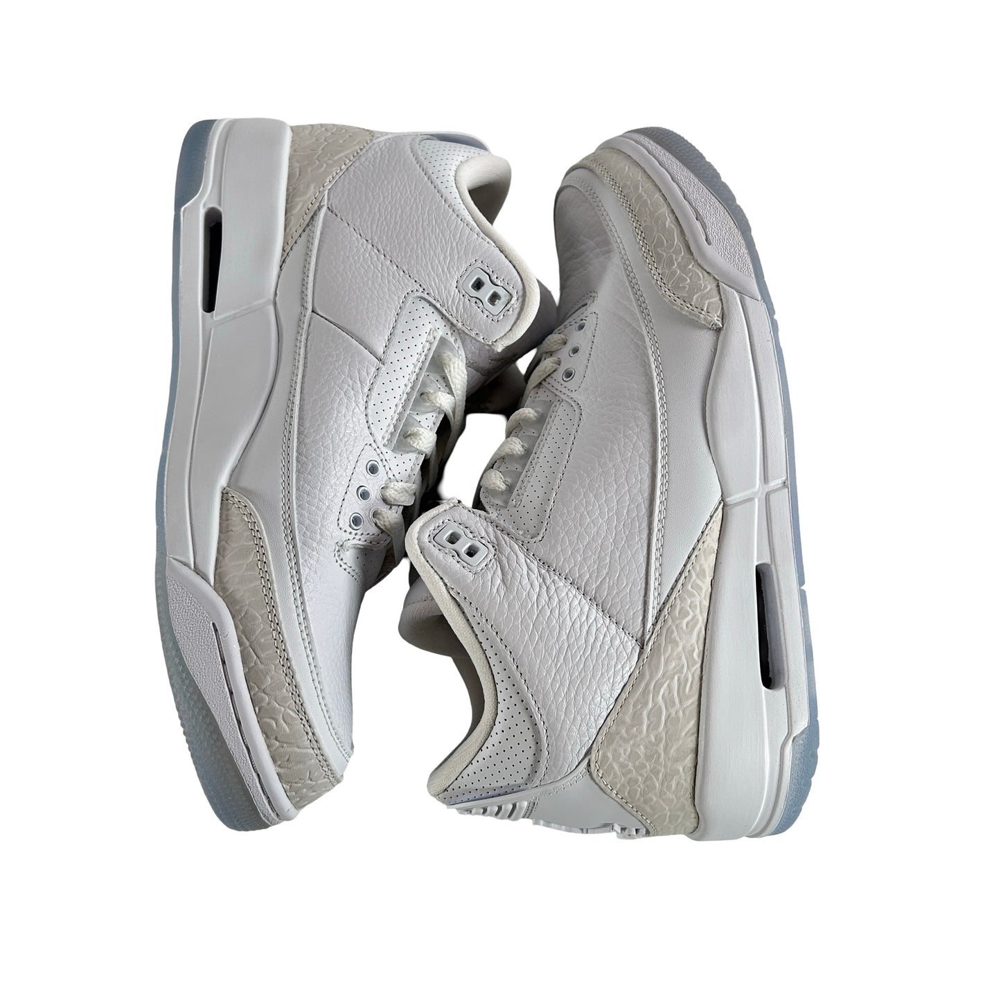 136064 111 Jordan 3 Retro Pure White (2018) [CONDITIONAL] - 8.5 M (Crease on right shoe)