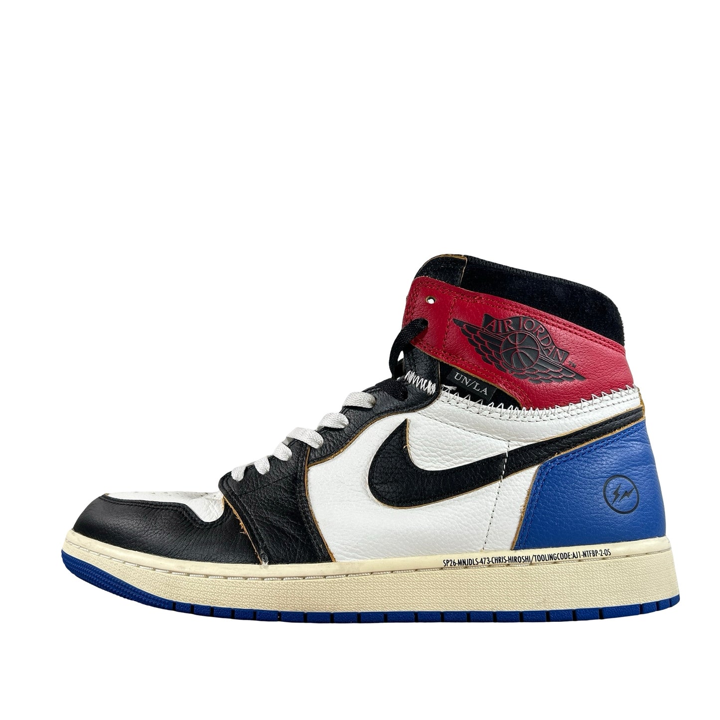 IO7847 002 Jordan 1 Retro High OG SP Fragment x Union LA Varsity Red Sport Royal [USED] - 12 M (Used4)