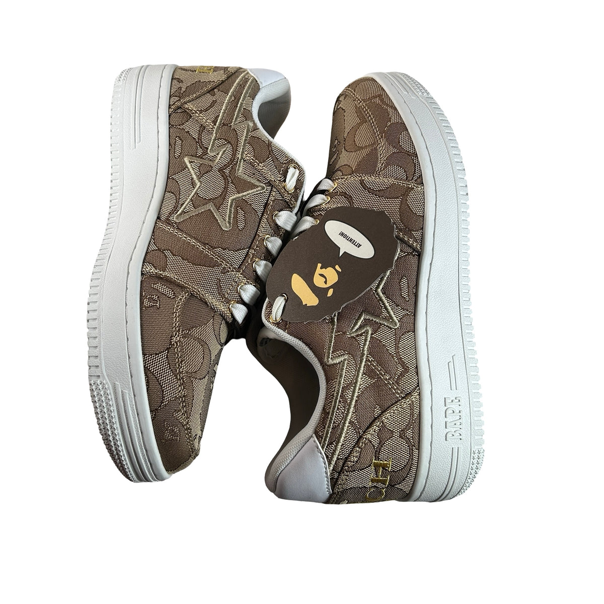IG23191901 A Bathing Ape Bape Sta Low Coach Beige - 8.5 M [NO INSOLES]