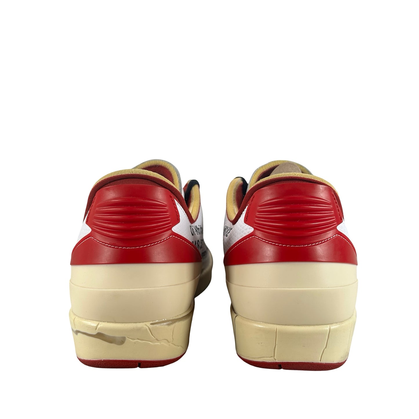 DJ4375 106 Jordan 2 Retro Low SP Off-White White Red [USED] - 11 M (Used)