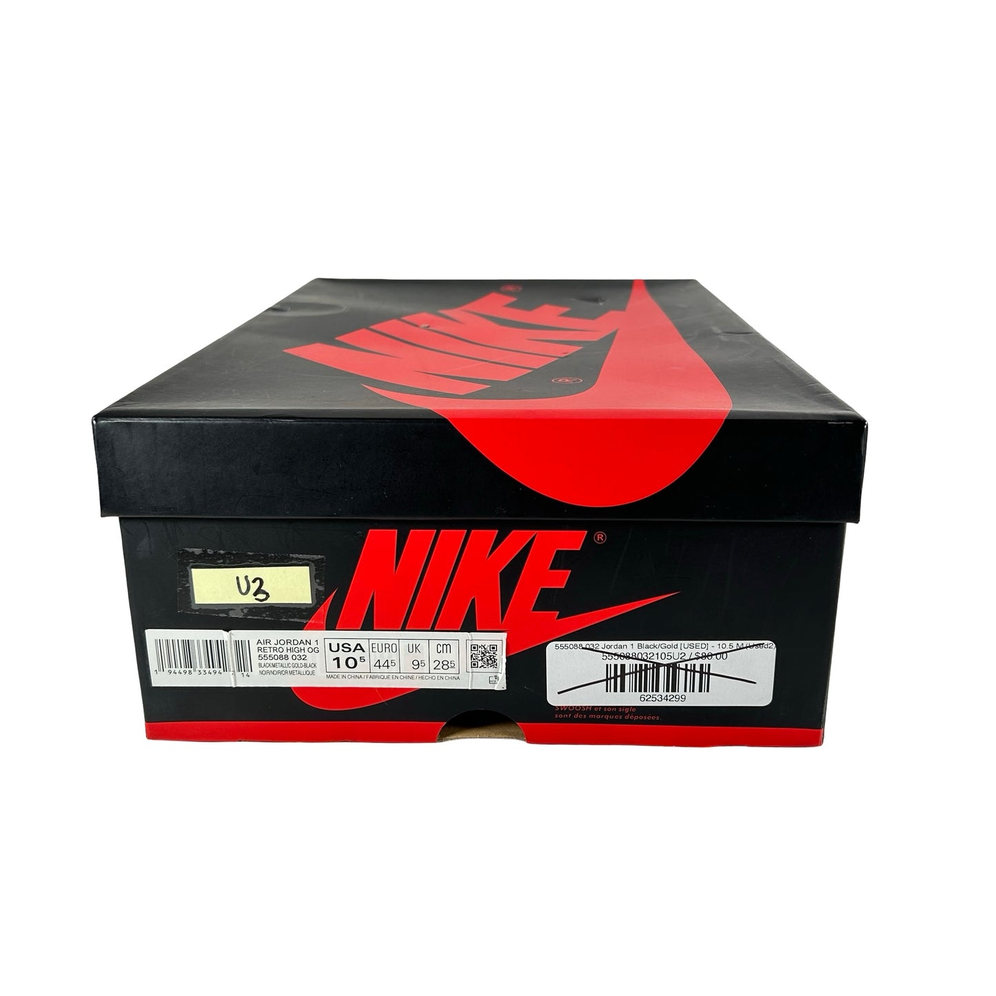 555088 032 Jordan 1 Black/Gold [USED] - 10.5 M (Used3)
