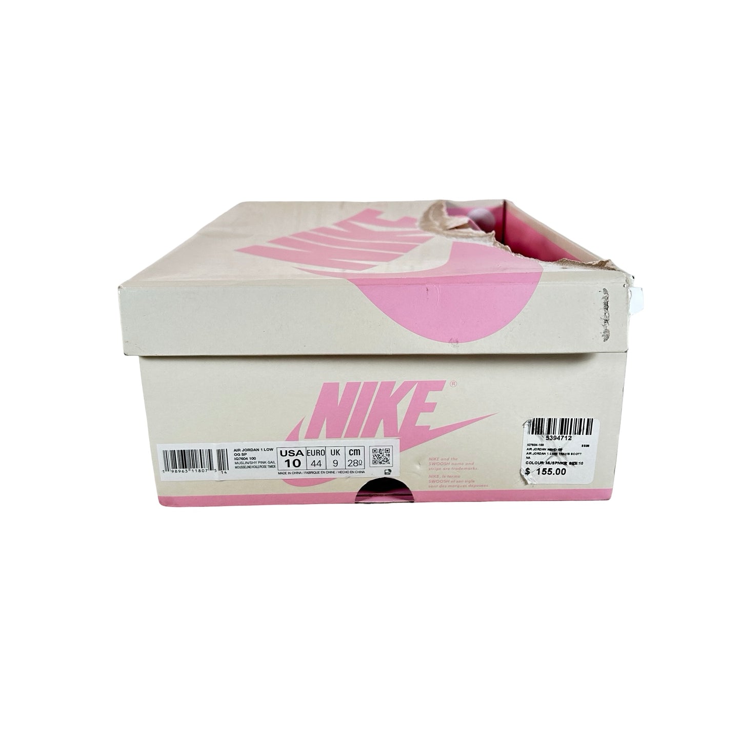 IQ7604 100 Jordan 1 Retro Low OG SP Travis Scott Shy Pink [USED] - 10 M (Used)