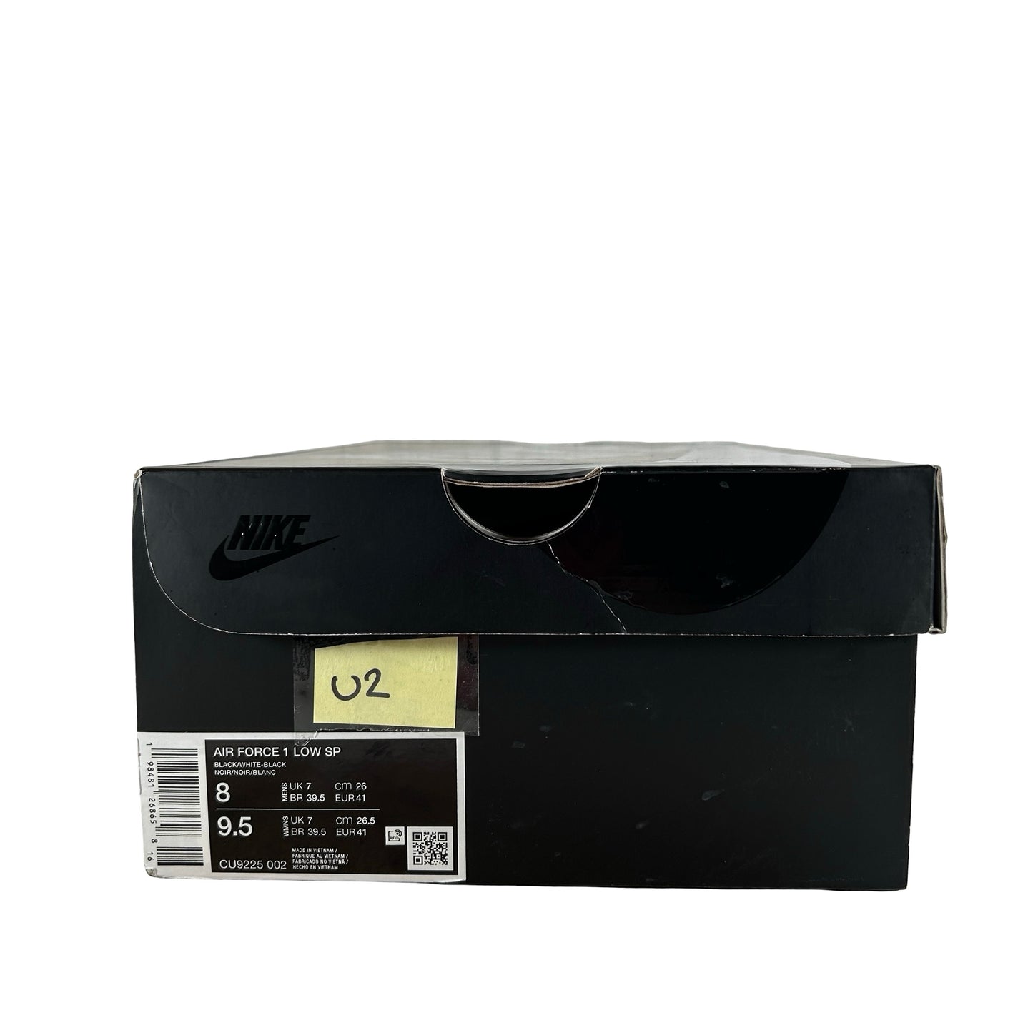 CU9225 002 Nike Air Force 1 Low Supreme Black White [USED] - 8 M (Used2)