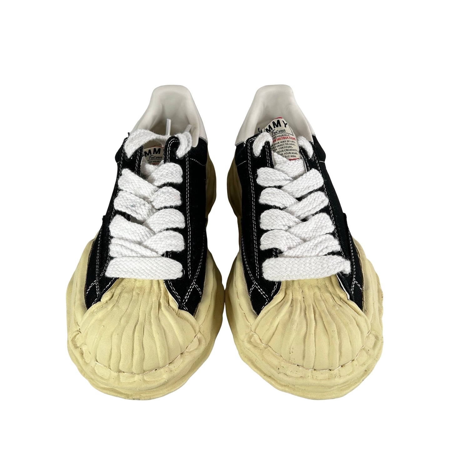 A09FW732 Maison Mihara Yasuhiro Blakey OG Sole Vintage Canvas Low Black [USED] - 8 M (Used)