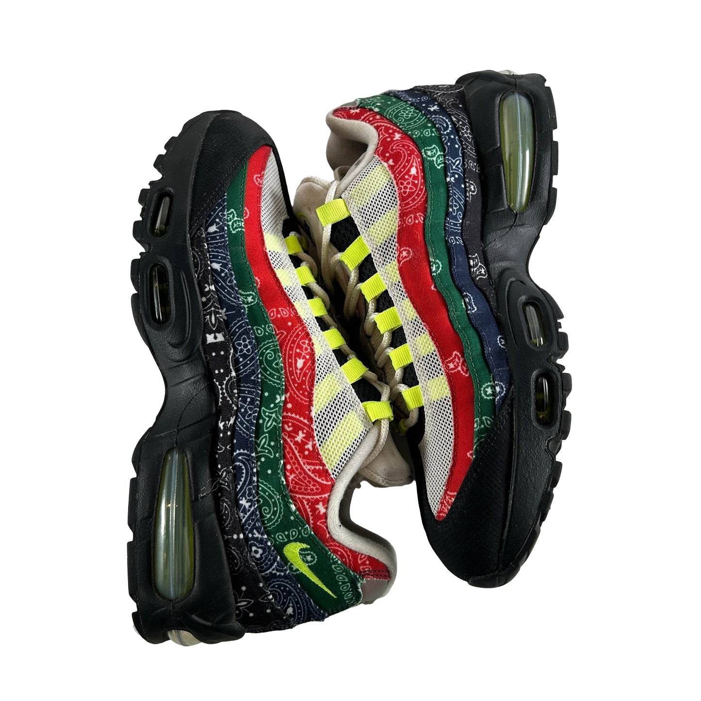 IQ0620 100 Nike Air Max 95 OG Big Bubble Neon Paisley Bandana [USED] - 9 M (Used)