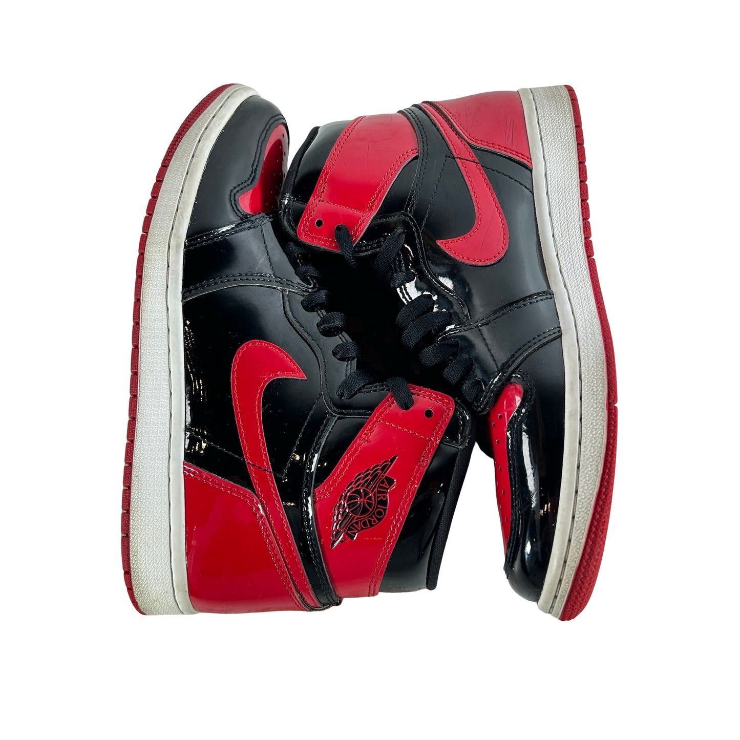555088 063 Jordan 1 Retro High OG Patent Bred [USED] - 8 M (Used2) (No Box2)