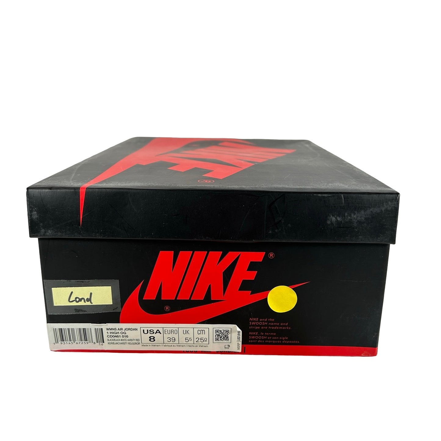 CD0461 016 AJ1 Satin Black Toe [CONDITIONAL] - 8 W (Yellowing2)
