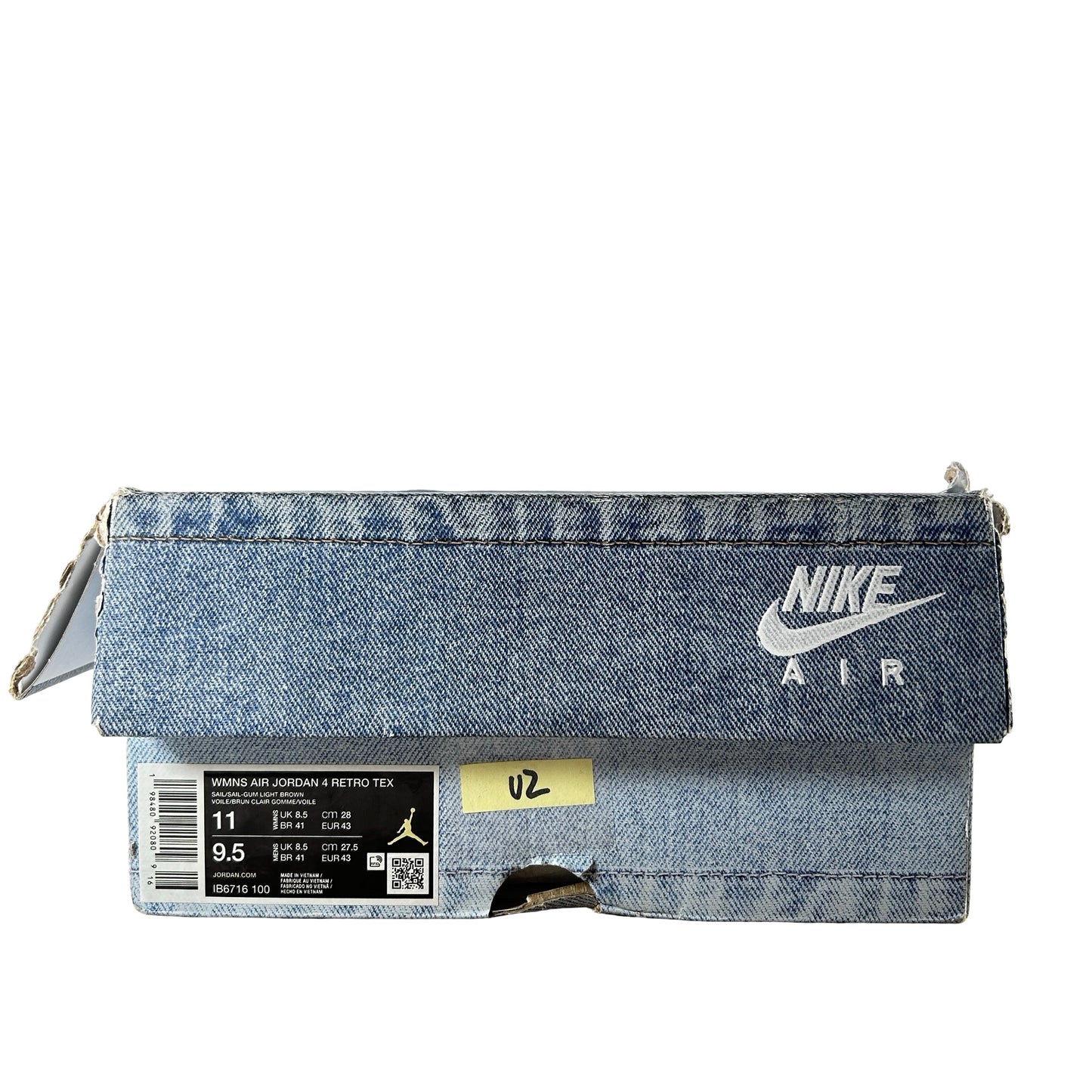 IB6716 100 Jordan 4 Retro TEX Denim Worn Blue (Women's) [USED] - 11 W (Used2)