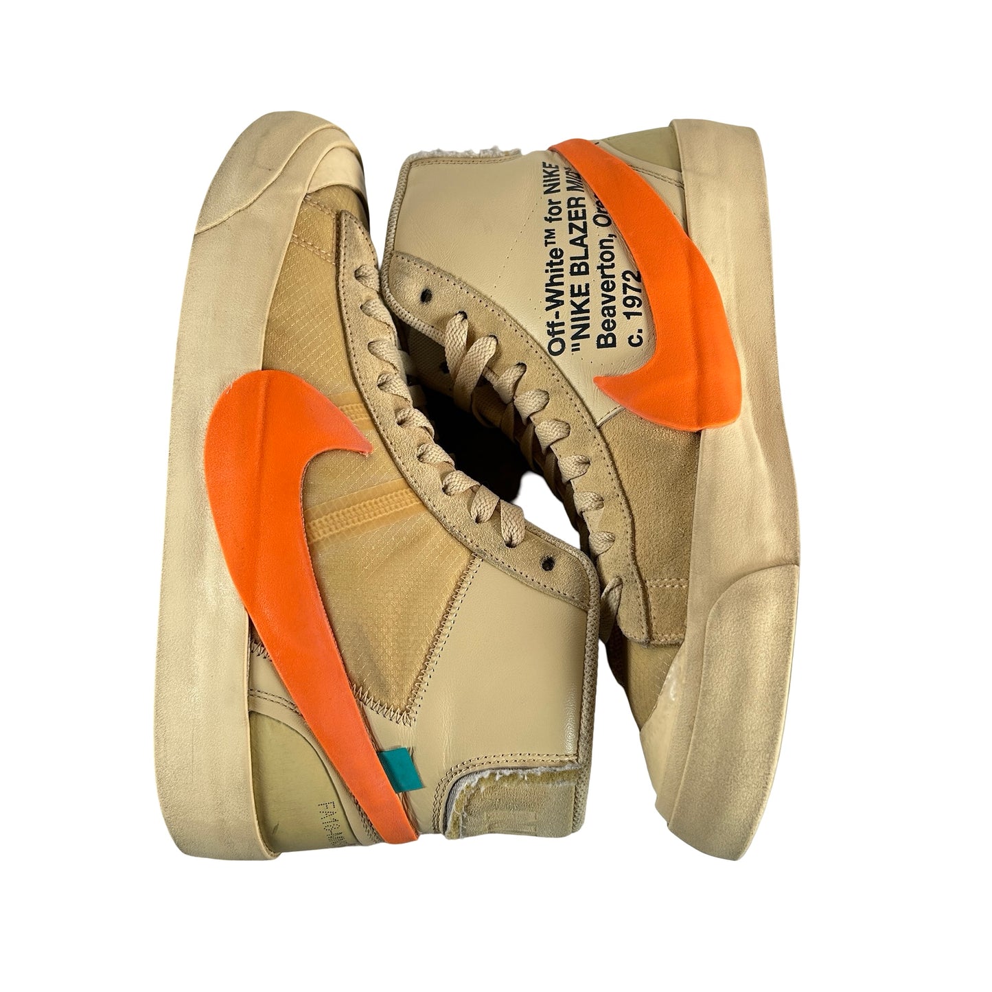 AA3832 700 Nike Blazer Off-White Orange [USED] - 9.5 M (Used) (No Box)