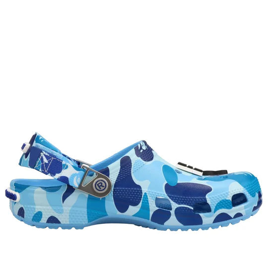 209627 4TB Crocs Classic Clog A Bathing Ape ABC Camo Blue