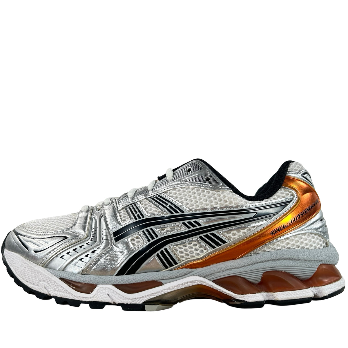 1201A019 109 ASICS Gel-Kayano 14 White Piquant Orange [USED] - 8.5 M (Used2)